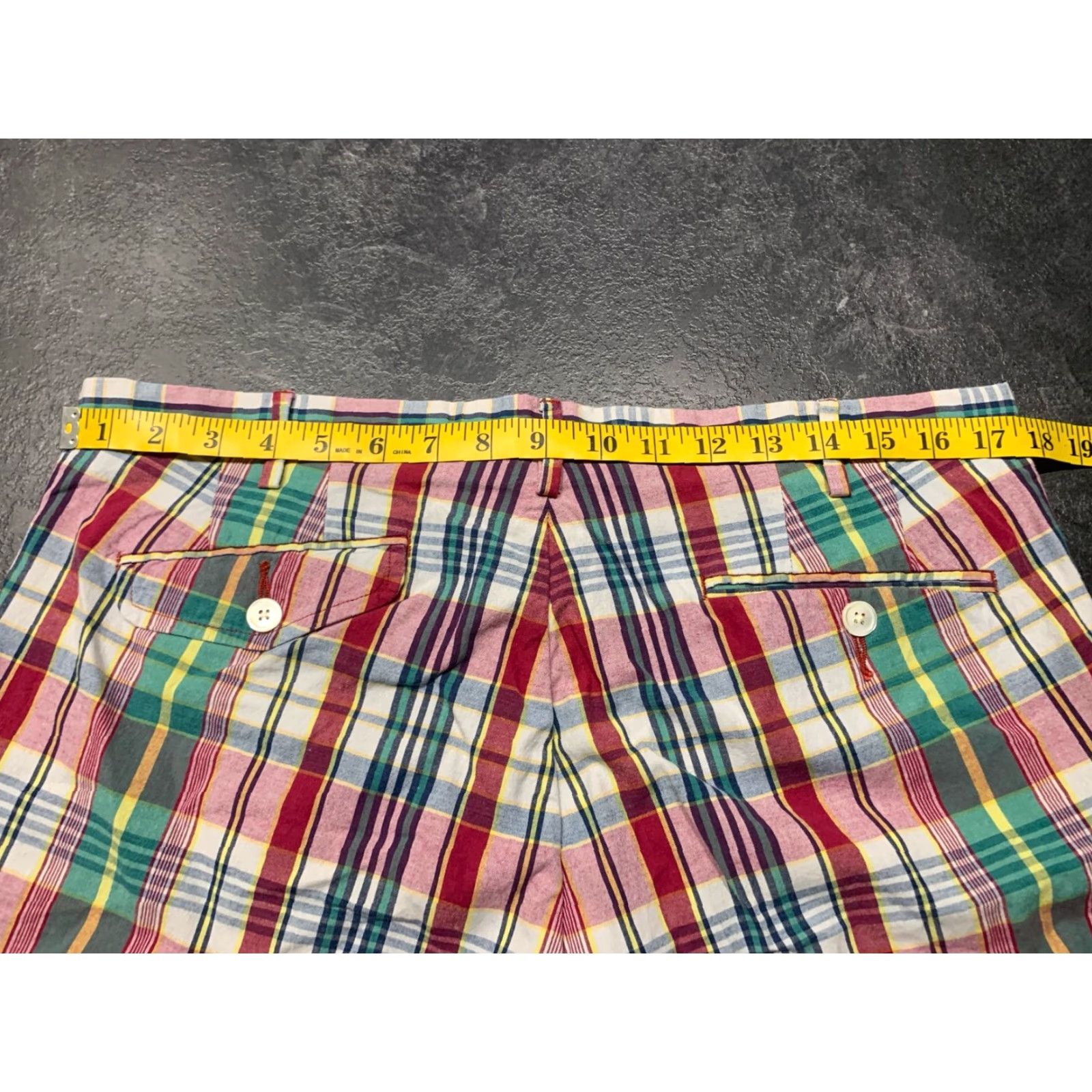 Polo Ralph Lauren VINTAGE Polo Ralph Lauren Men Shorts 34 Cotton Madras Plaid Summer Casual Preppy Chino 8" Inseam Size US S / EU 44-46 / 1 - 3 Thumbnail