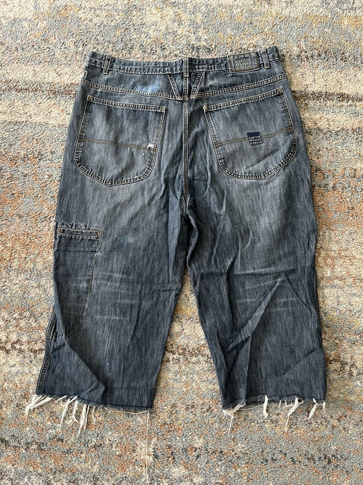 Marithe + Francois Girbaud VTG Marithe Girbaud Baggy Jorts Cut Raw Edge Y2K Size US 42 / EU 58 - 6 Thumbnail