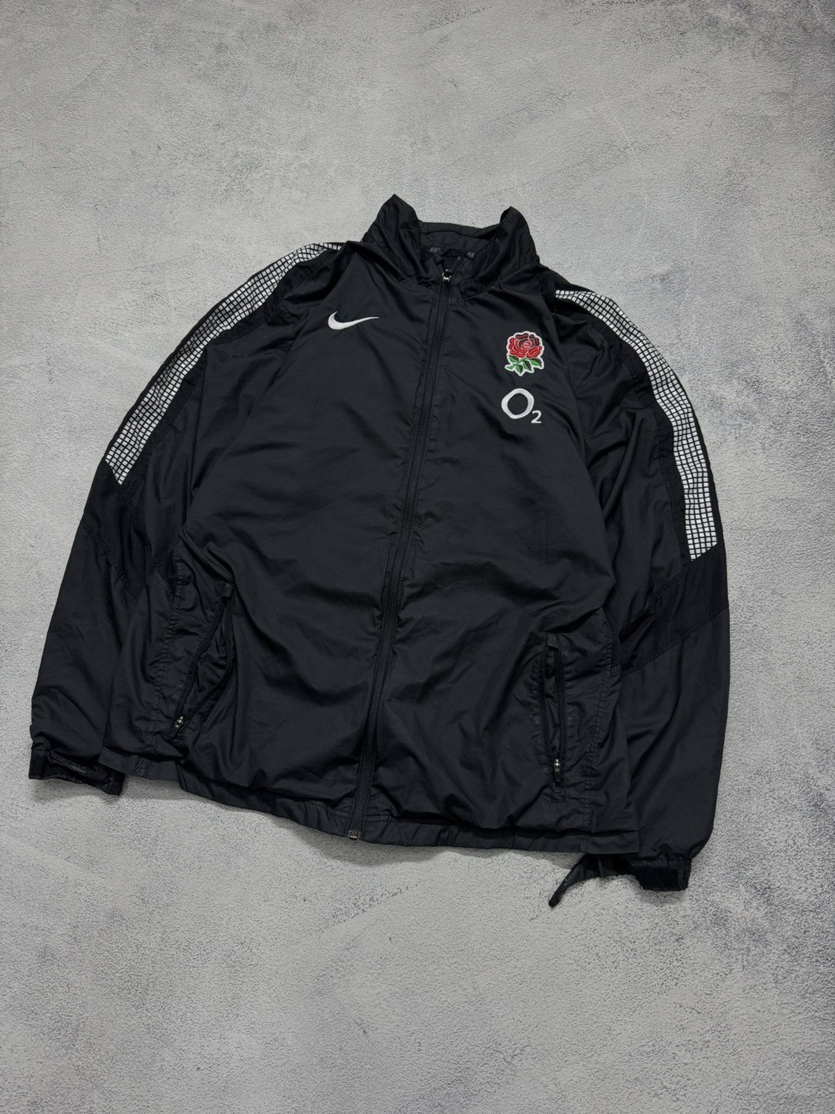 Nike Vintage Nike England O2 Rugby Full Zip Jacket Rose Size US L / EU 52-54 / 3 - 4 Thumbnail