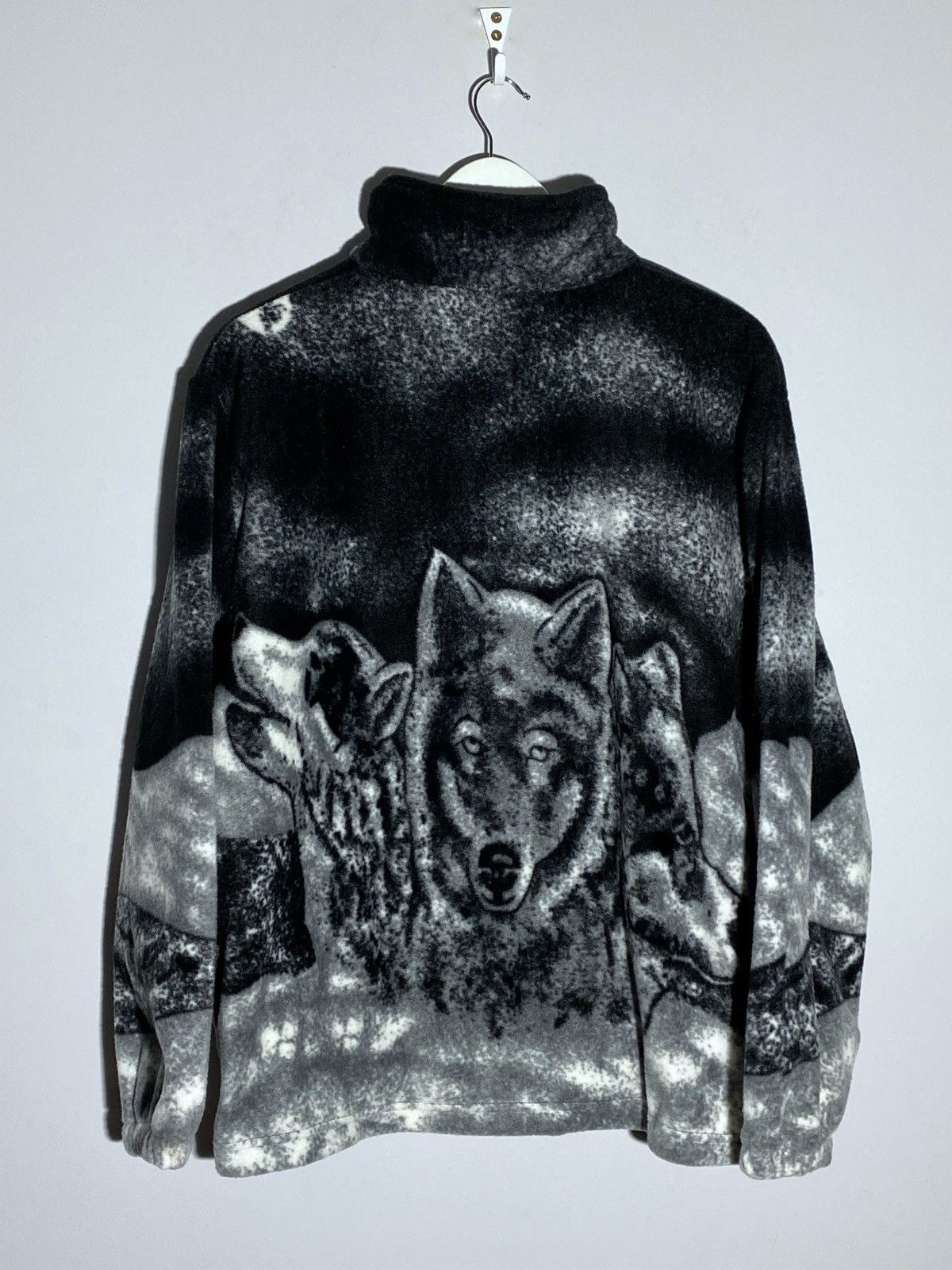 Vintage Vintage All Over Print Wolf Fleece Jacket Supreme Vibes Rare Size US M / EU 48-50 / 2 - 2 Thumbnail