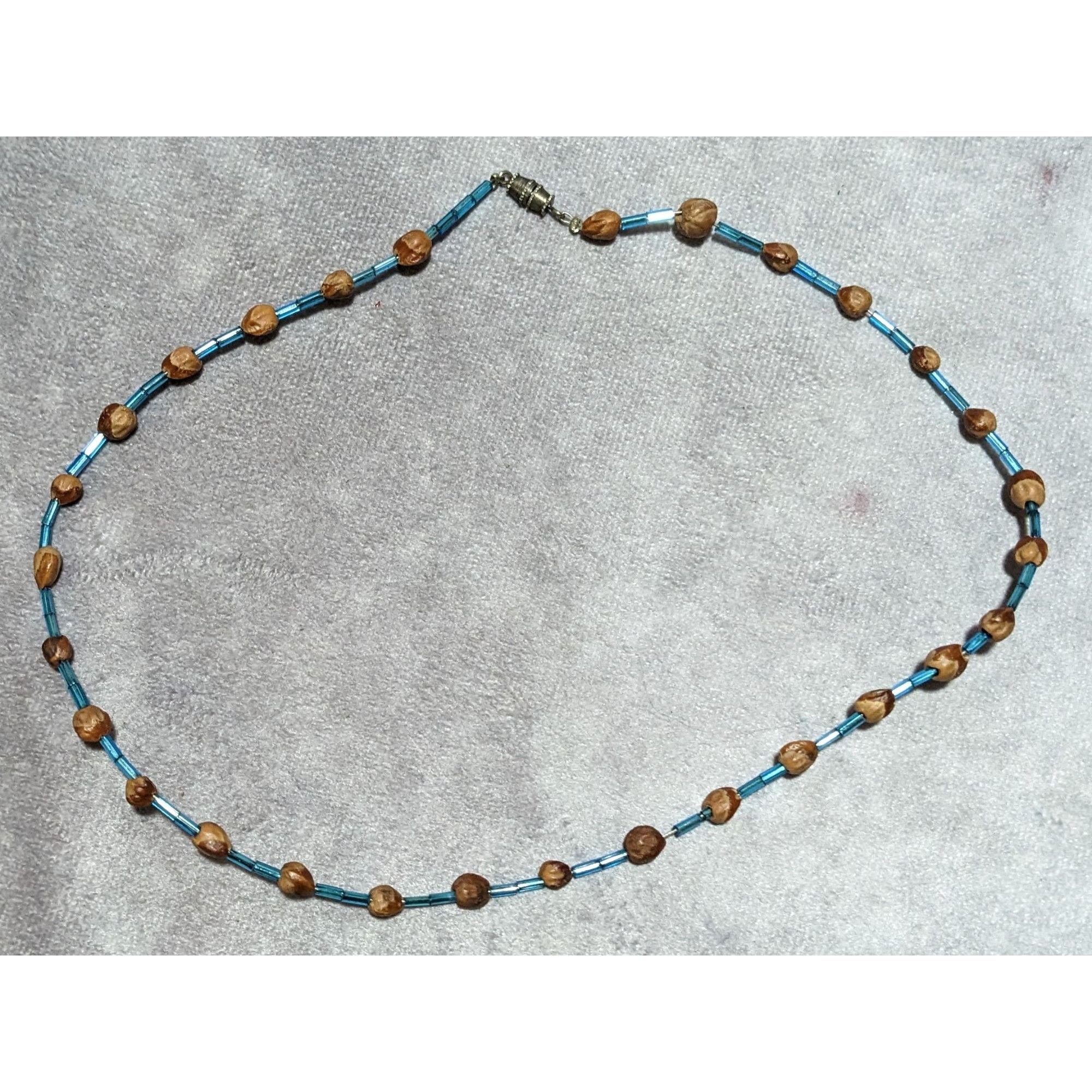 Other Casual Hippie Blue And Brown Seed Beaded Necklace Size ONE SIZE - 8 Thumbnail