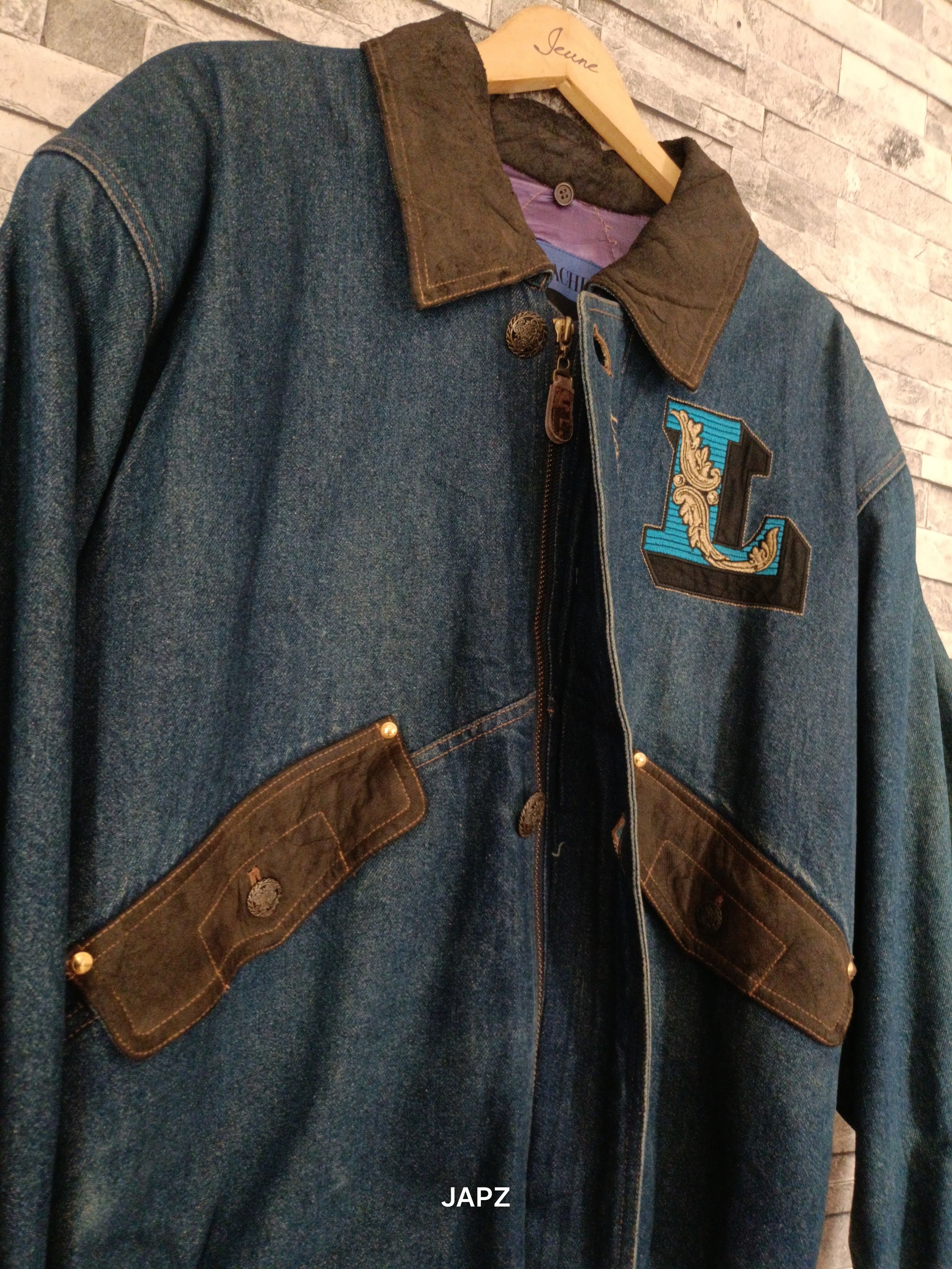 Vintage Vintage Lagache Jeans Uomo Denim oversize bomberJacket Size US M / EU 48-50 / 2 - 6 Thumbnail