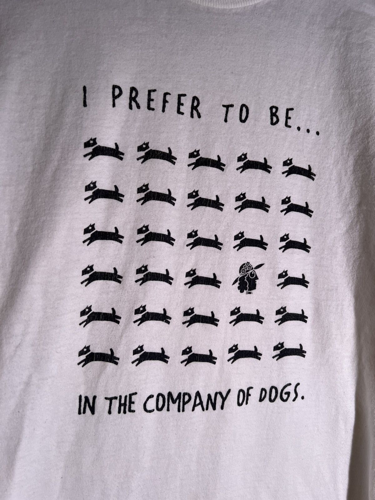 Vintage 90’s 2000’s Y2K VTG Vintage I Prefer The Company of Dogs Tee Size US L / EU 52-54 / 3 - 5 Thumbnail