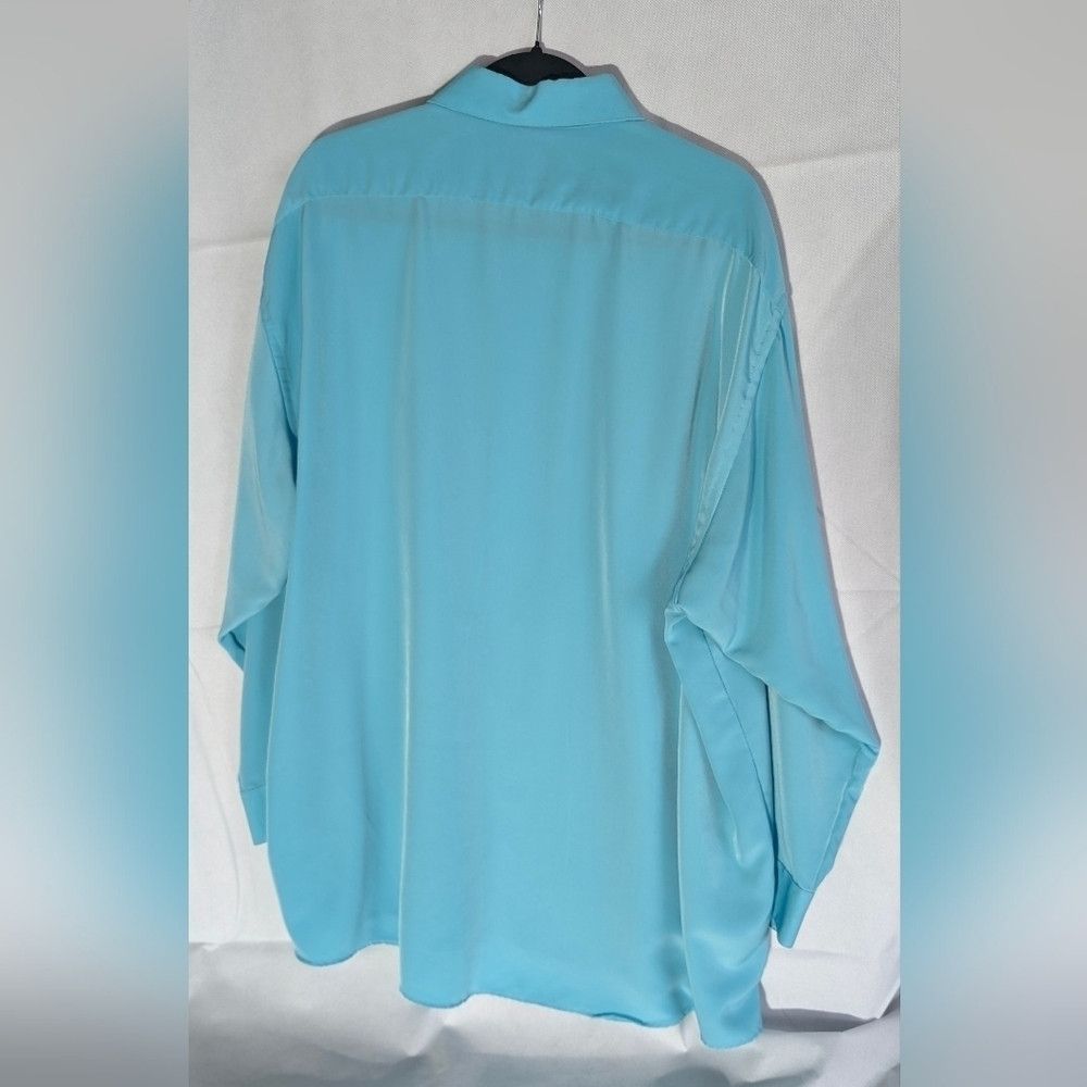 Stacy Adams Men's long sleeve blue button down party shirt XXL Stacy Ad Size US XXL / EU 58 / 5 - 4 Thumbnail