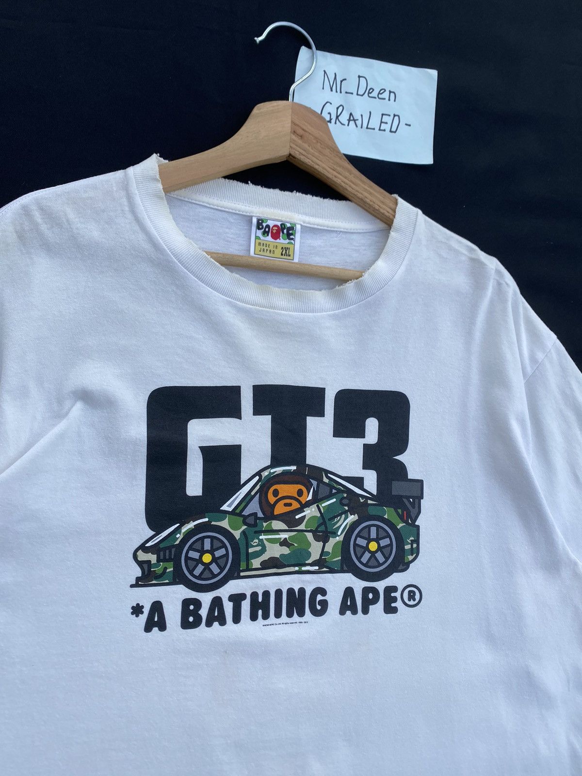 Bape Rare A Bathing Ape x Ferrari 458 Italia GT3 Camo Tshirt Size US XXL / EU 58 / 5 - 6 Thumbnail