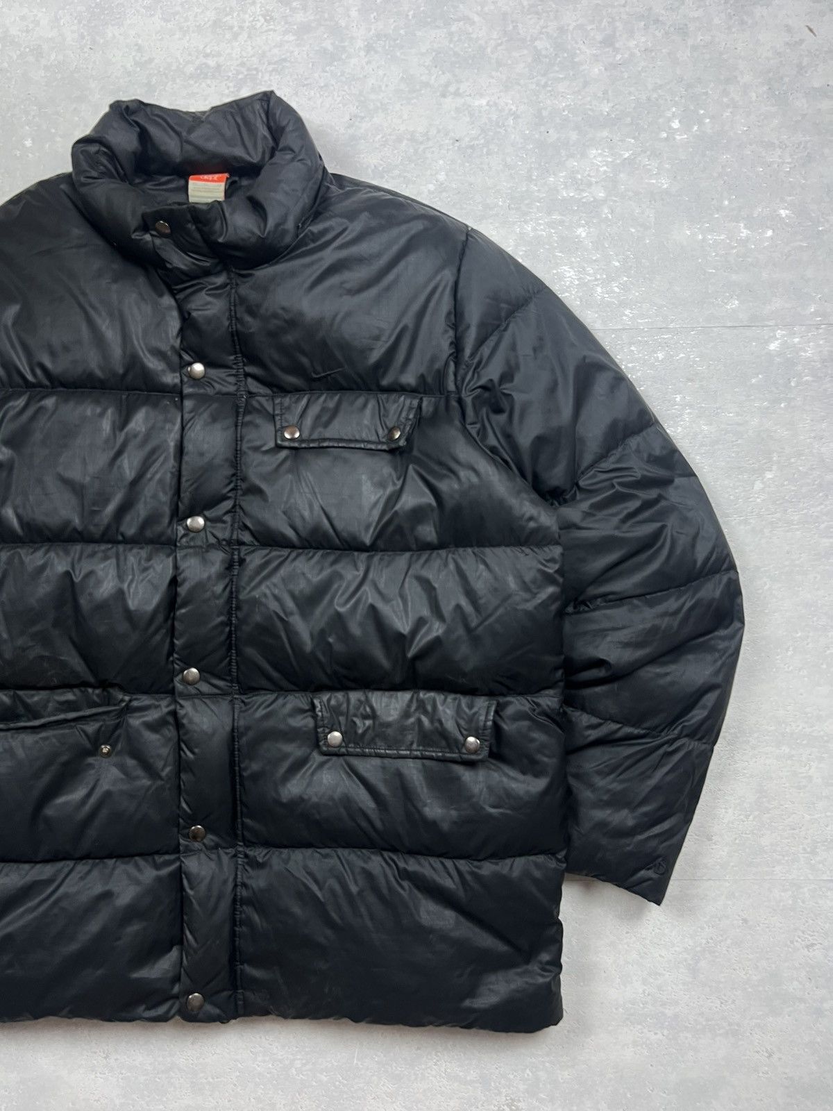 Nike 00s Nike Swoosh Vintage Drill Oversized Puffer Down Jacket Size US XL / EU 56 / 4 - 3 Thumbnail