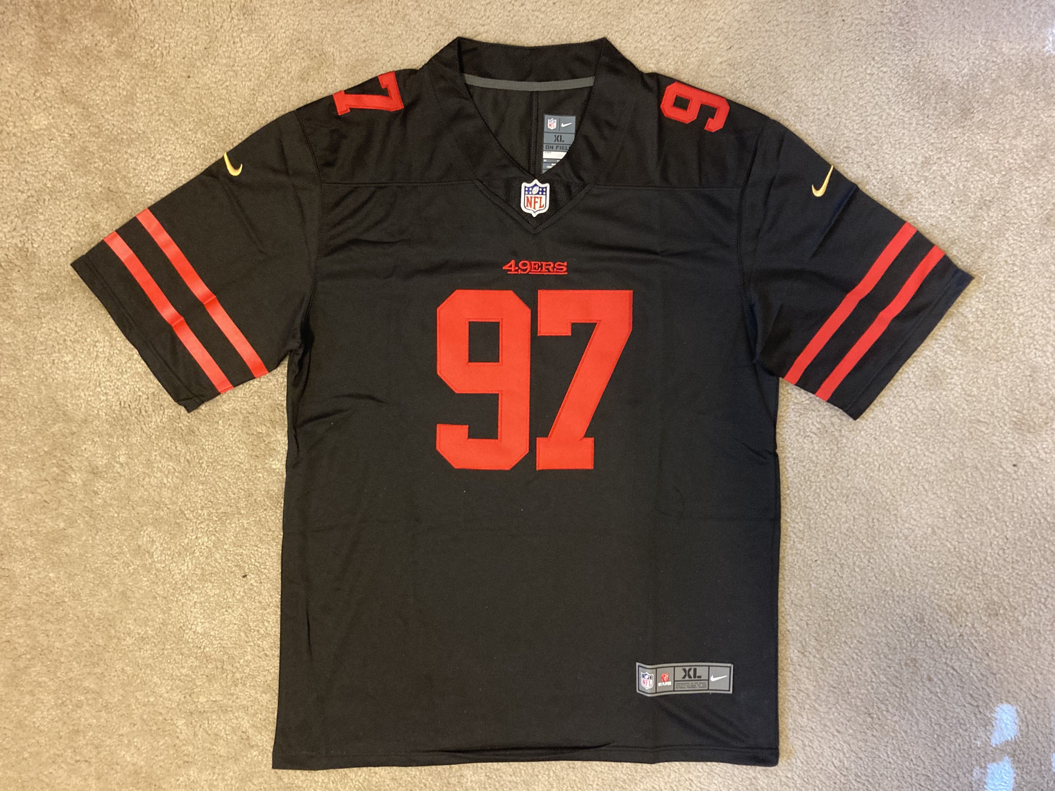 Nike Mens Stitched Nike Jersey - Nick Bosa - 49ers - L-2XL