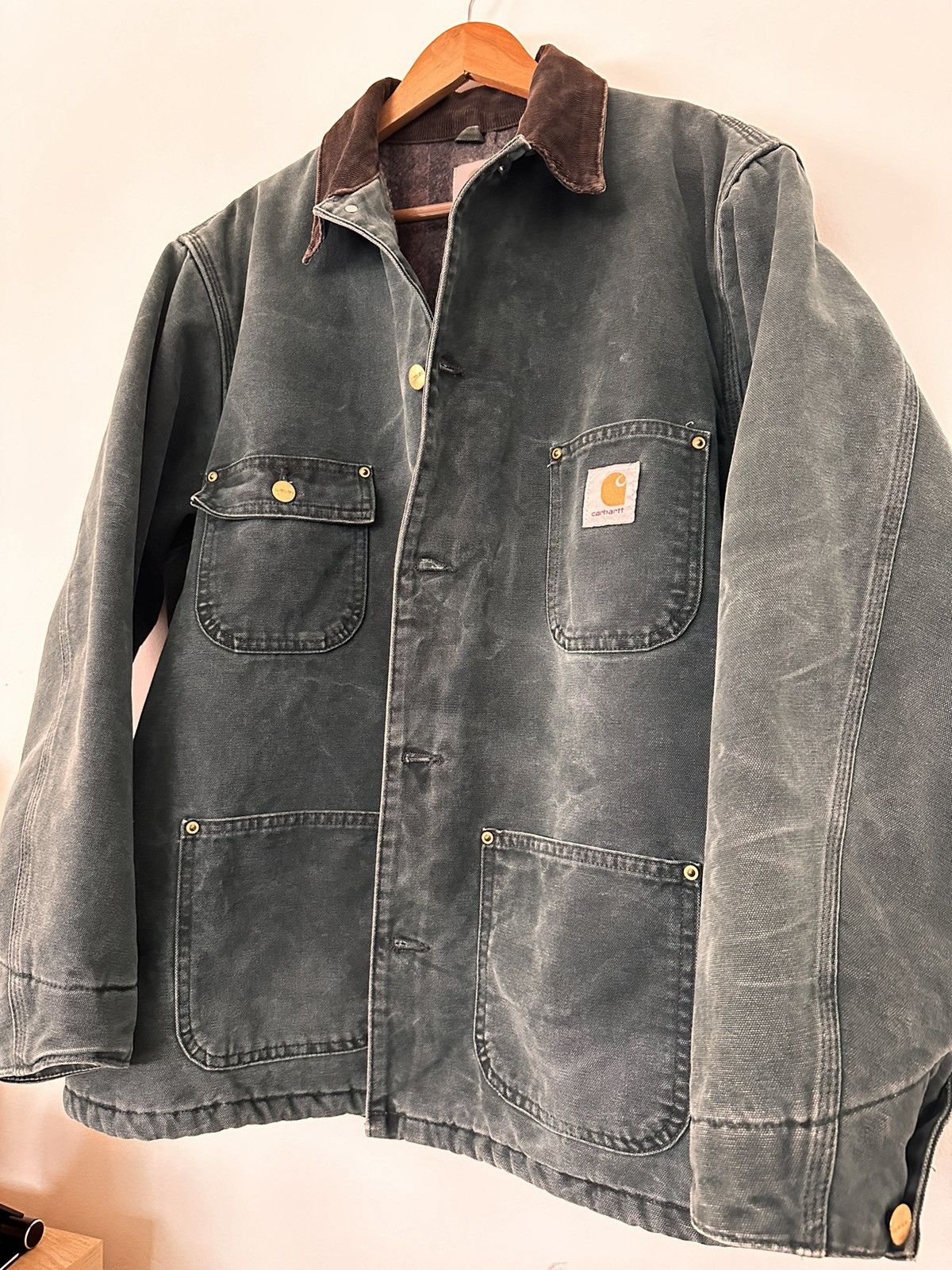 Carhartt VTG Hunter Green Chore Coat Size US L / EU 52-54 / 3 - 7 Thumbnail