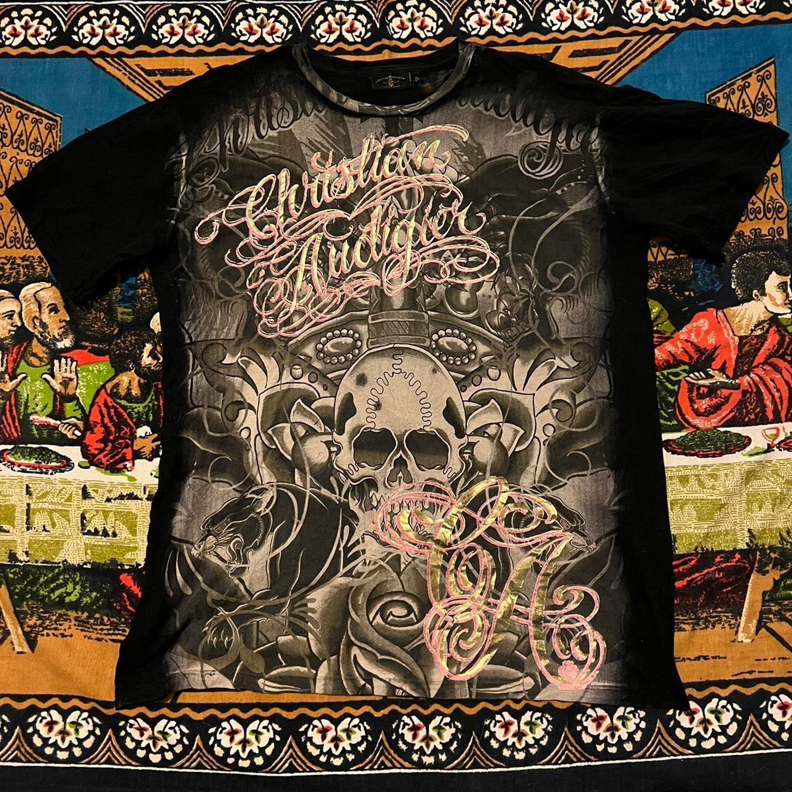 Christian Audigier Christian audigier shirt y2k rhinestones affliction tapout Size US L / EU 52-54 / 3 - 1 Thumbnail