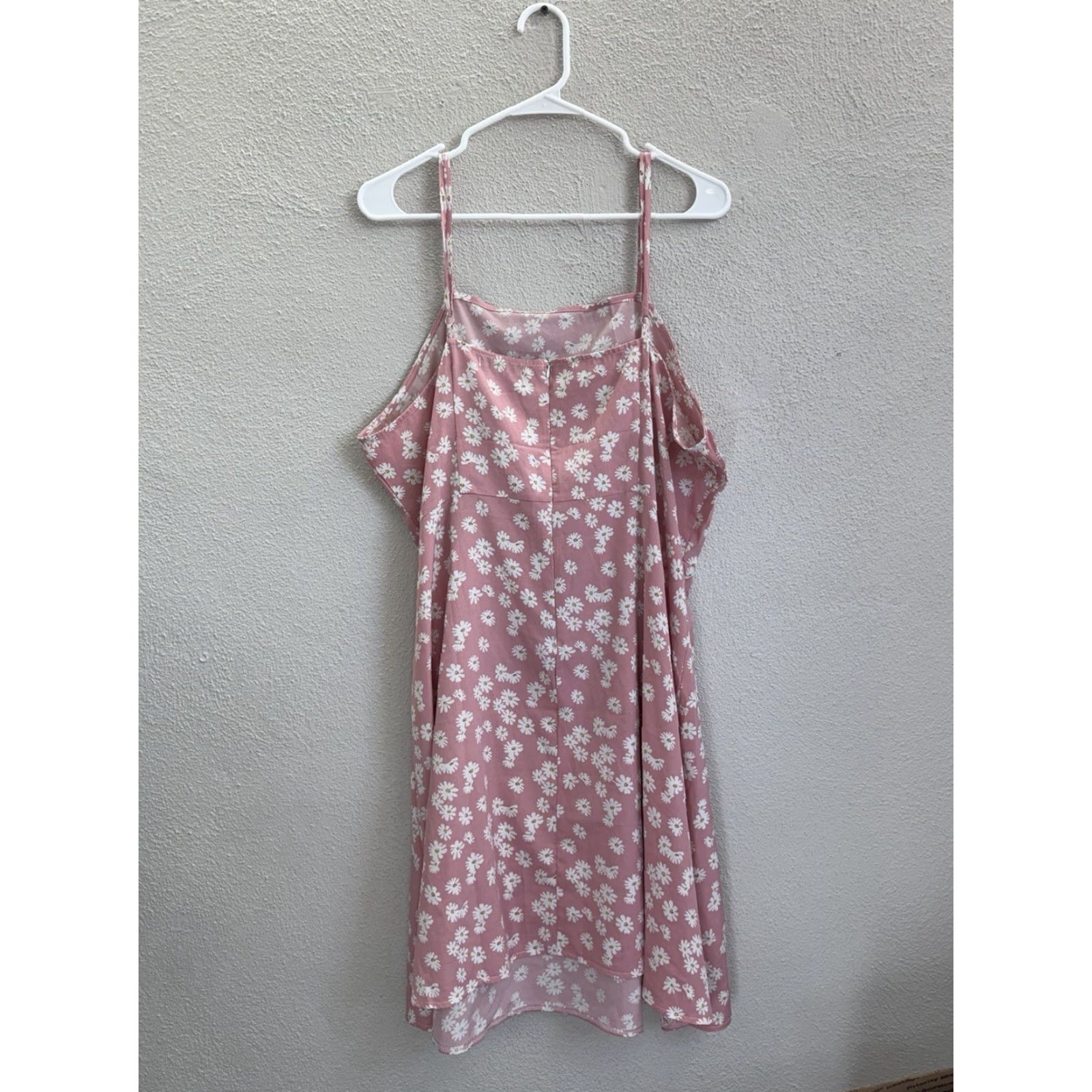 Shein SHEIN Curve Womens Dress 3XL Pink Daisy Floral Sleeveless V-Neck Knee Length Mini Dress Womens Size XXL / US 16-18 / IT 52-54 - 6 Thumbnail