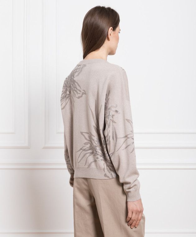 Brunello Cucinelli o1y0825 Crewneck Sweater in Beige Size XL / US 12-14 / IT 48-50 - 4 Thumbnail