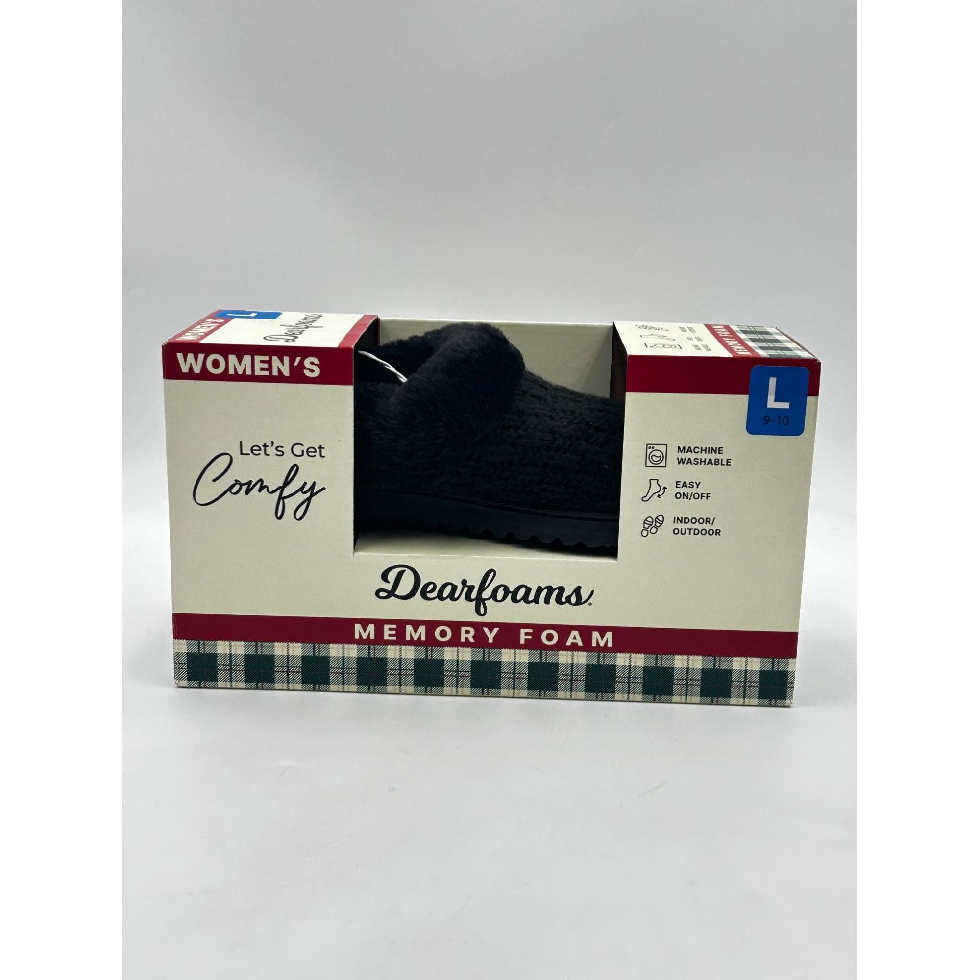 Other Dearfoams Memory Foam Slippers Womens 9-10 Black Faux Fur Cu Size US 9 / IT 39 - 8 Thumbnail