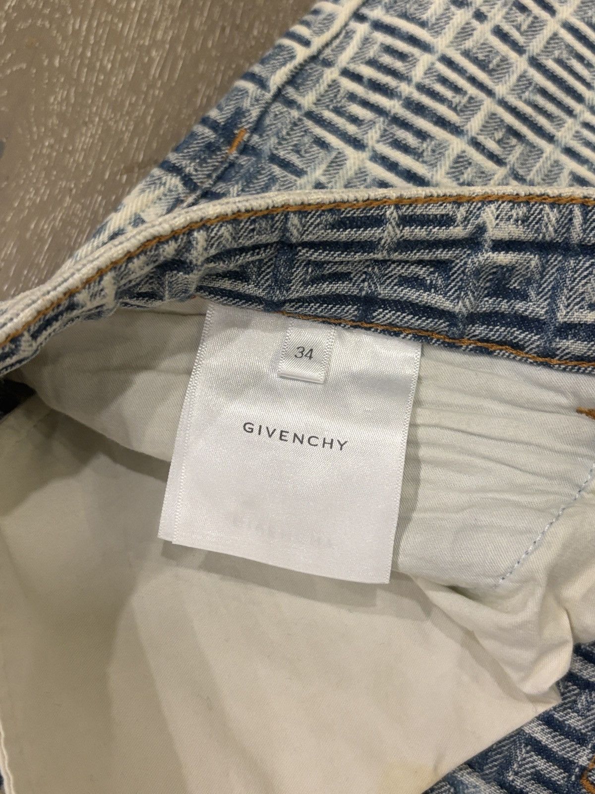 Givenchy Givenchy 4G Monogram Jacquard Zip-Detail Jeans - Ice Blue Size US 34 / EU 50 - 5 Thumbnail