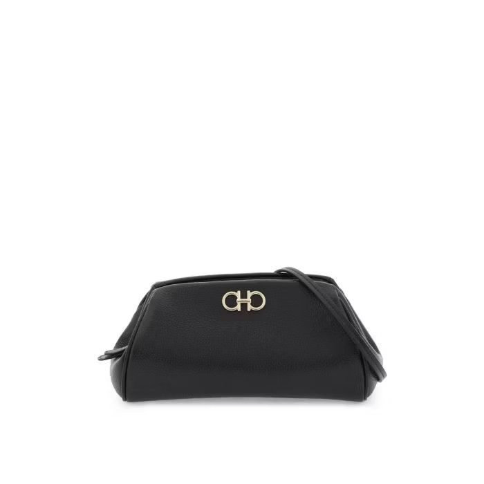 image of Salvatore Ferragamo O1S22I1N0524 Size-Os Gancini Clutch In Black, Women's