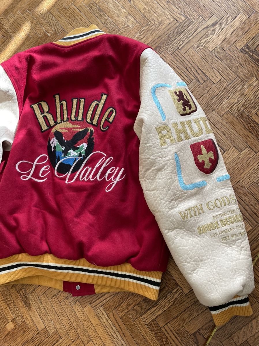Rhude Rhude Bull Market Embroidered Varsity Jacket Size US XL / EU 56 / 4 - 13 Thumbnail