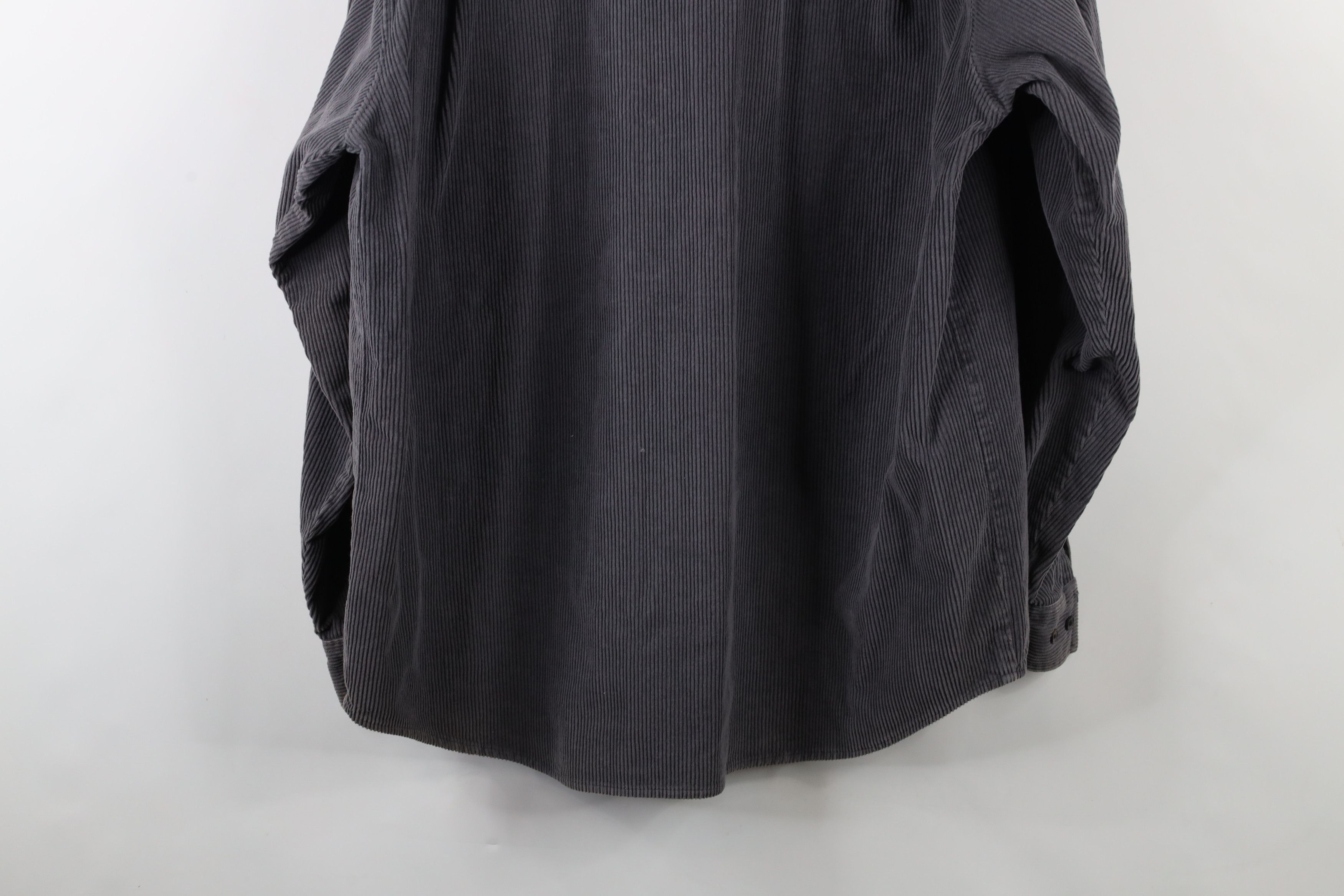 Vintage Vintage 90s Streetwear Heavyweight Button Shirt Gray Size US XL / EU 56 / 4 - 12 Thumbnail