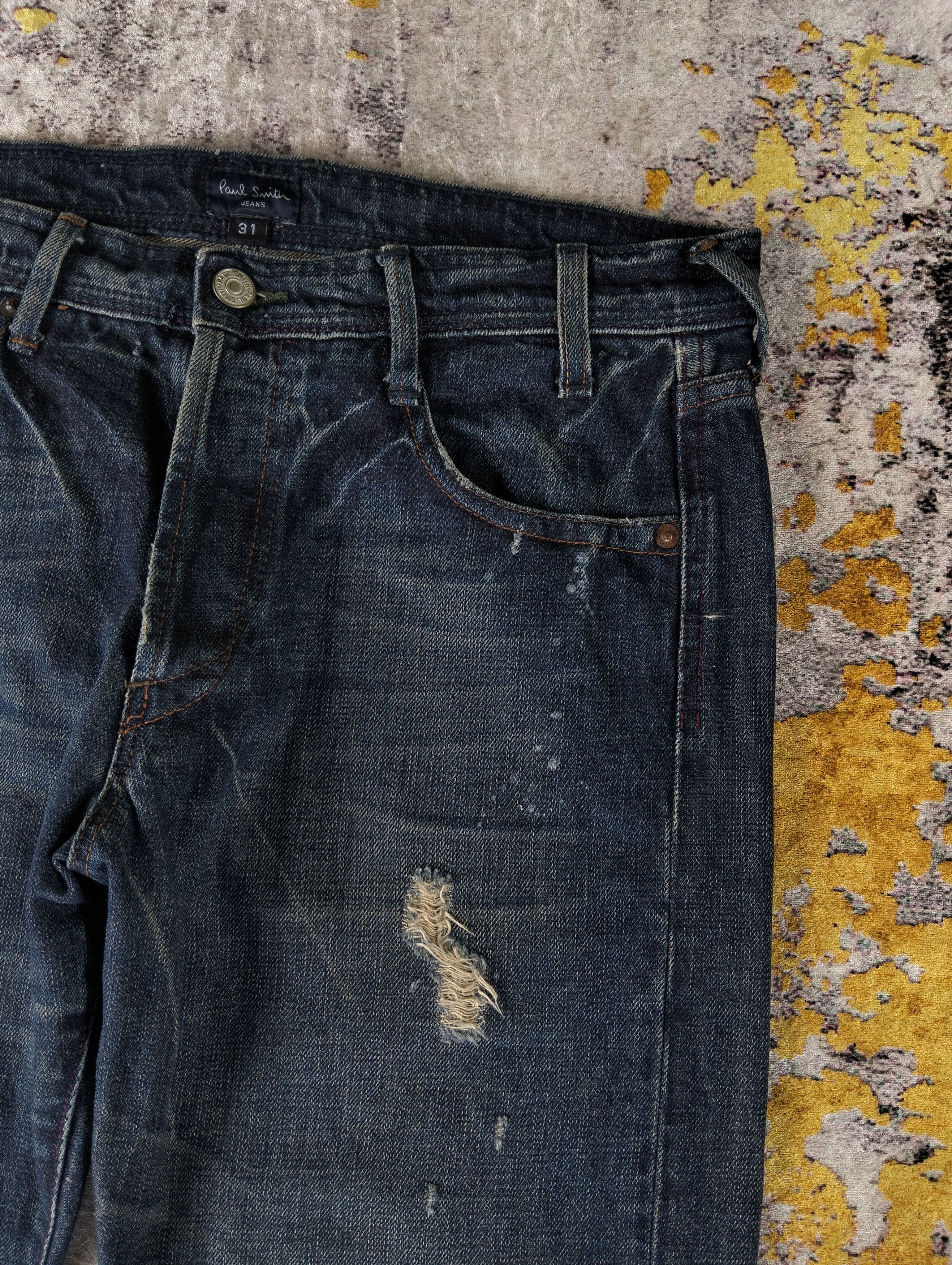 Paul Smith Paul Smith Jeans Button Fly Paint Splatter Distressed Denim Size US 32 / EU 48 - 11 Thumbnail