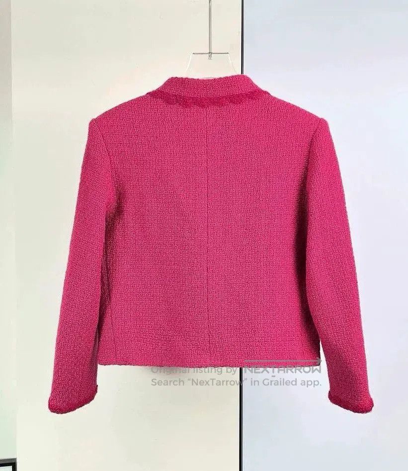 Chanel Chanel 24A Dragon Fruit Wool Tweed Jacket. Size S / US 4 / IT 40 - 4 Thumbnail