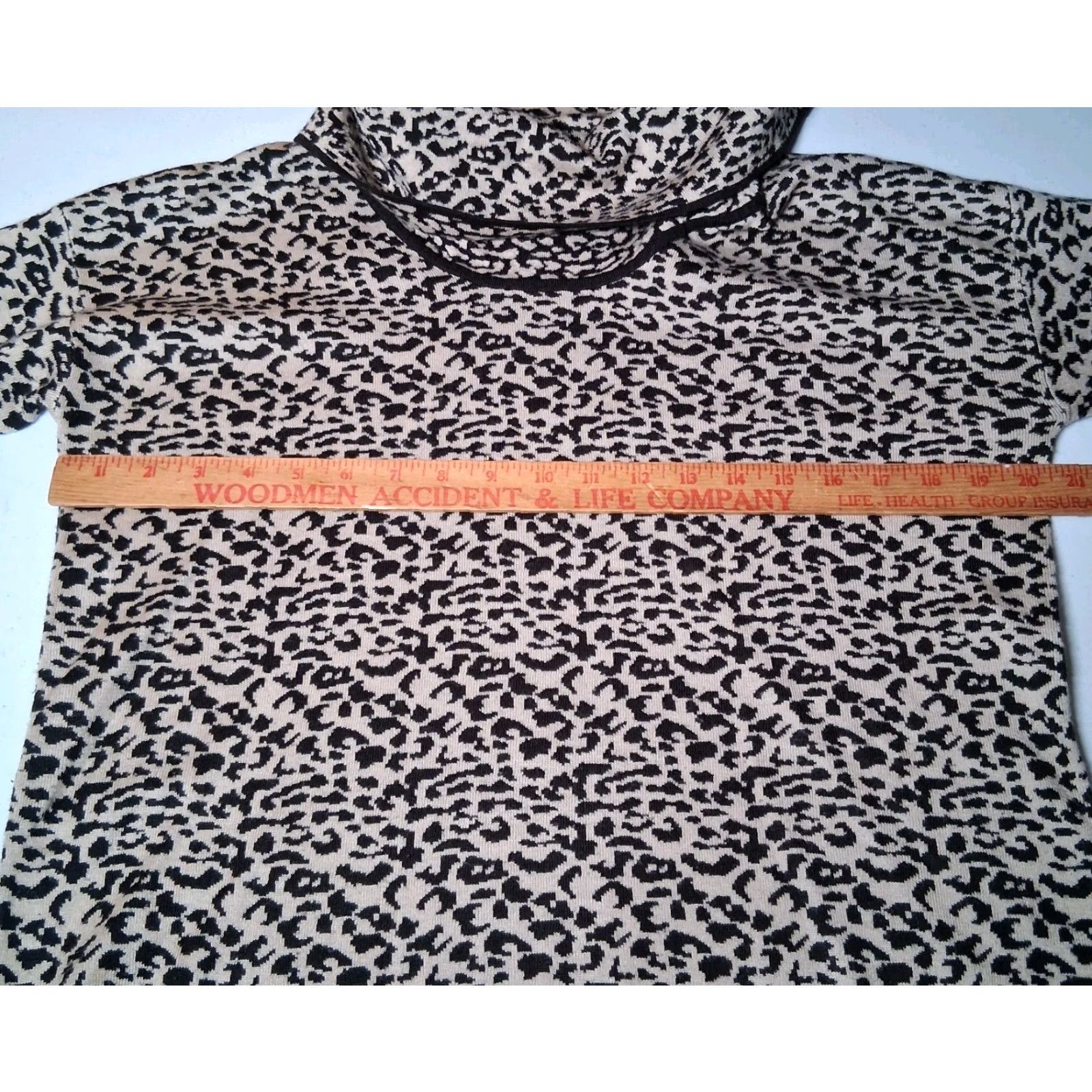 Calvin Klein Calvin Klein Sweater Women Small Cat Animal Cheetah Leopard Funnel Neck Knit Size S / US 4 / IT 40 - 5 Thumbnail