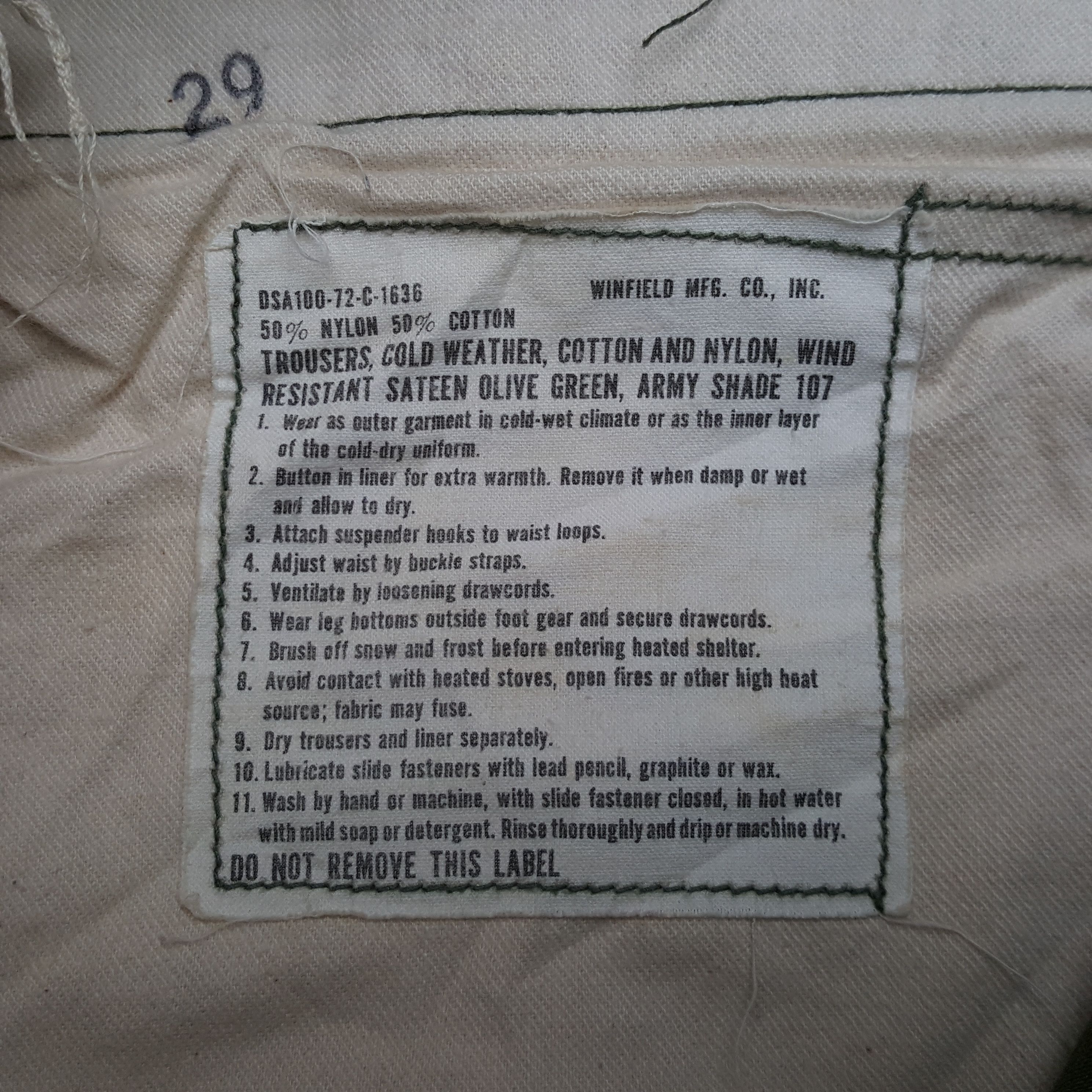 Vintage Vintage US Winfield Mfg Co Military Cargo Pants RR10 Size US 31 - 14 Thumbnail