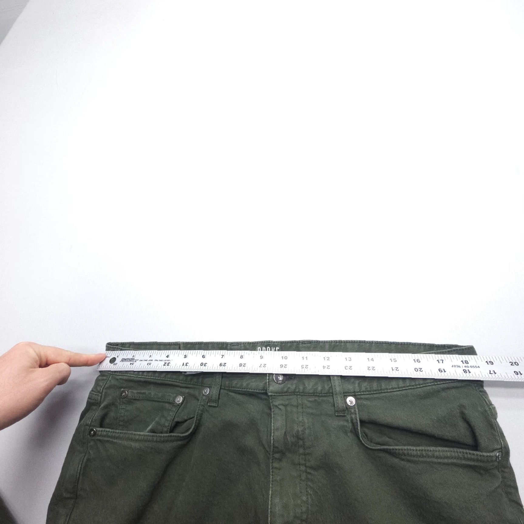 Denime SPoke London Jeans 37 x 34 Denim Regular Straight Mens Green Stretch 5-Pocket London Theme Regular Waist 37in Inseam 34in Mens Jeans Size US 37 - 5 Thumbnail