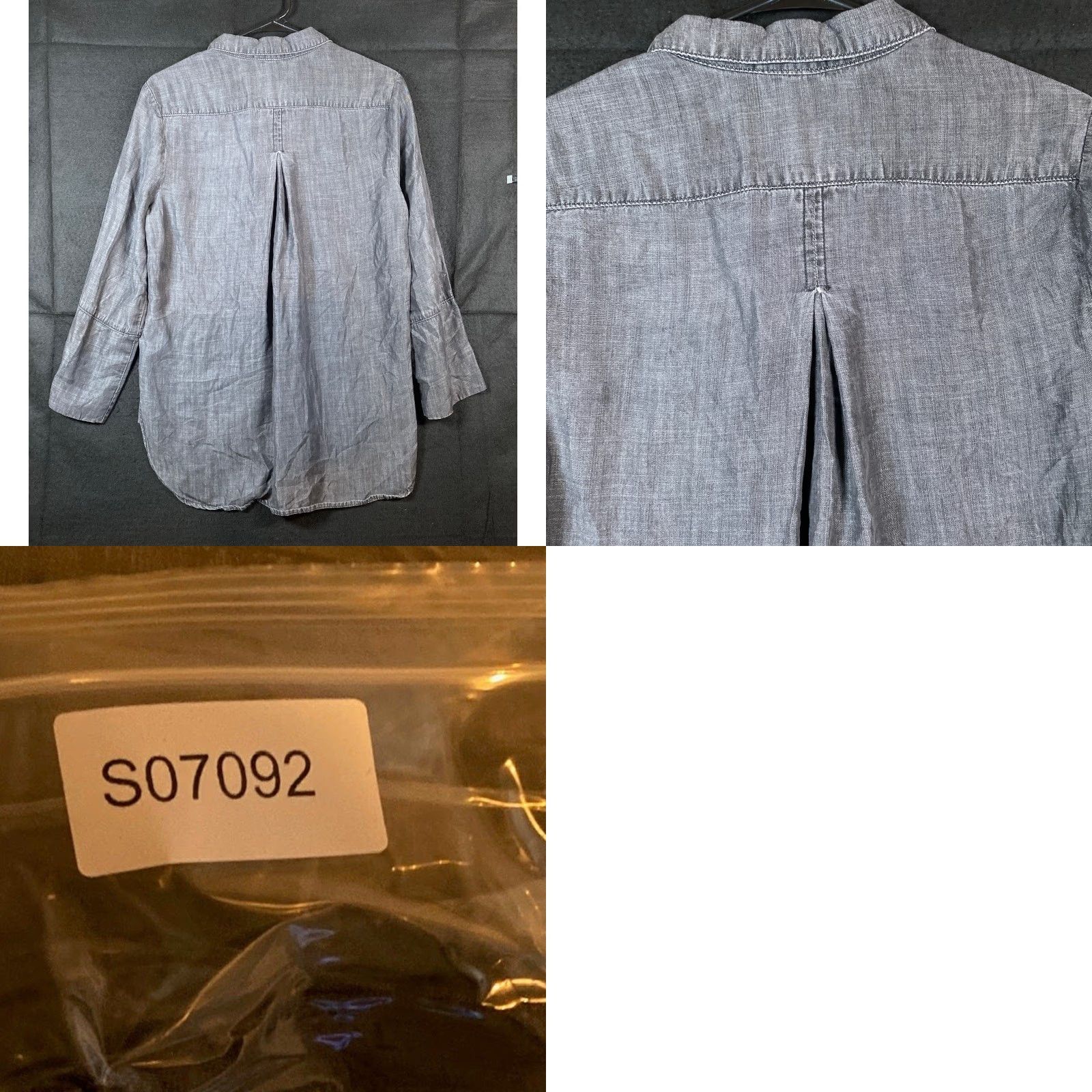 Anthropologie Cloth & Stone Anthropologie Womens Shirt Black Button Down High Low Small Shirt Women Black Button-Up High Low Small Size S / US 4 / IT 40 - 9 Thumbnail