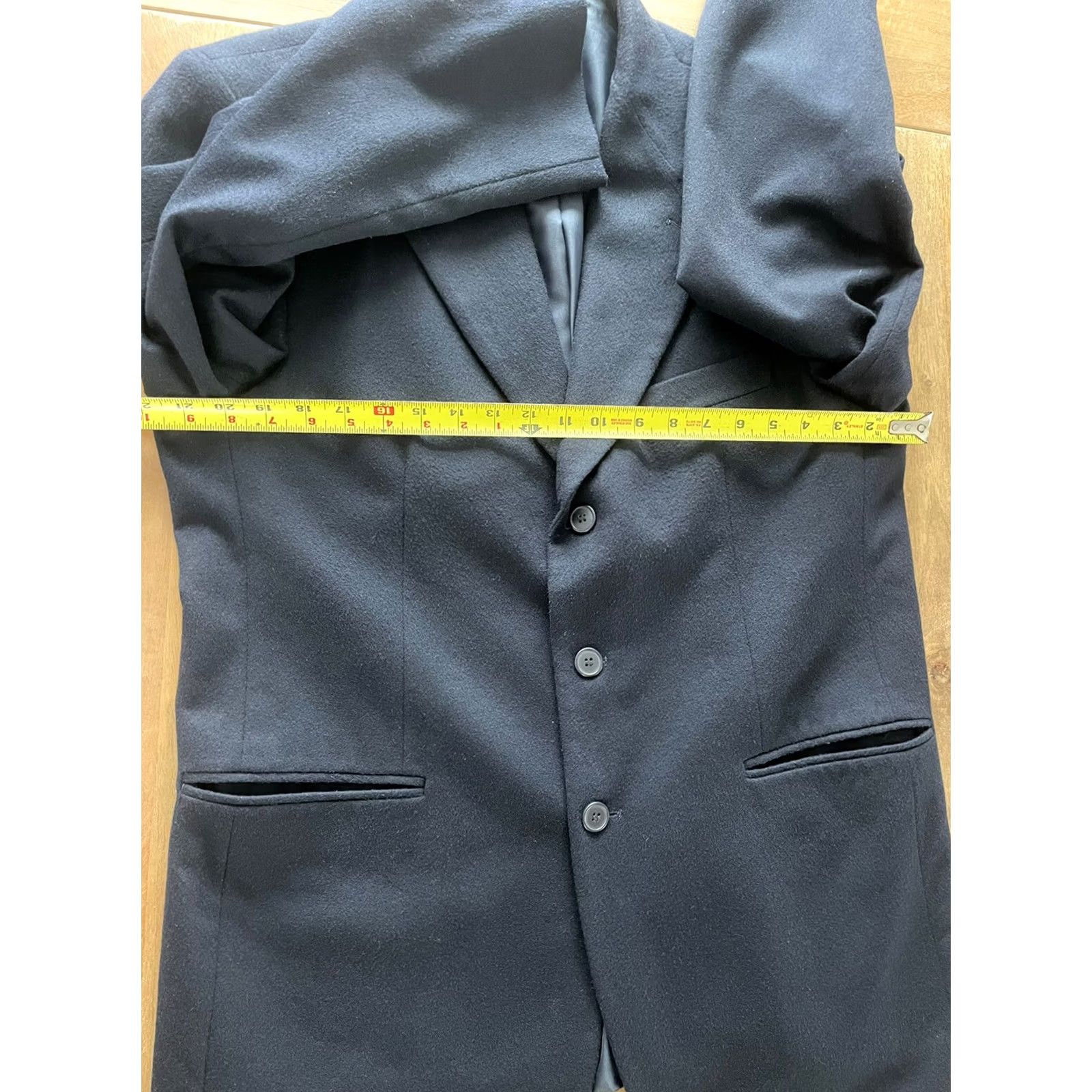 Vintage Rialto Coat Men 42 Wool Cashmere Blend Wool Tweed Button Overcoat Italy Blazer Jacket Size 42R - 5 Thumbnail