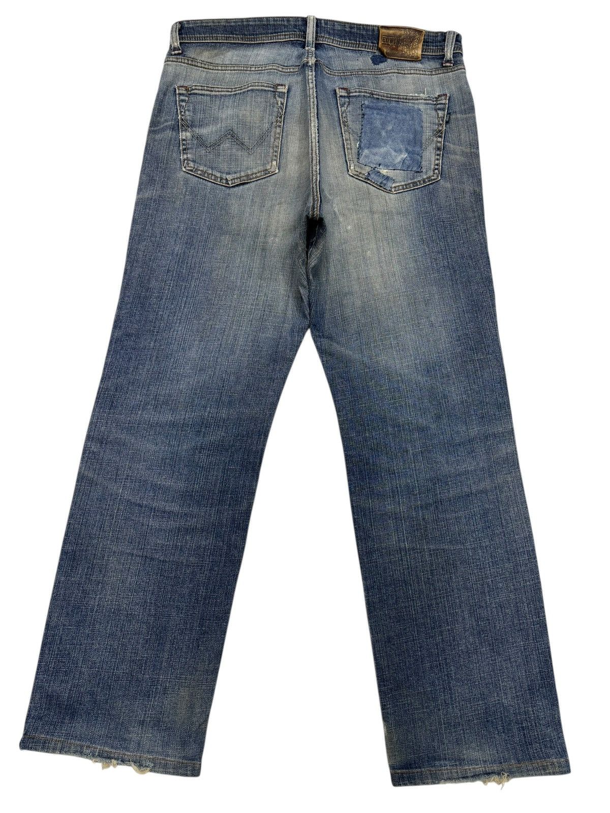 Kapital EDWIN PATCHWORK DISTRESSED DENIM JEANS LOOSE FIT Size US 36 / EU 52 - 2 Thumbnail