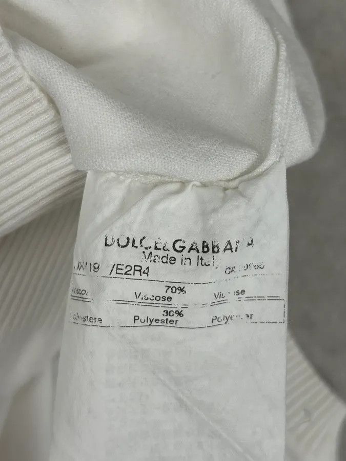 Dolce & Gabbana SS2006 Dolce & Gabbana White Sleeveless Logo Sweater Size S / US 4 / IT 40 - 9 Thumbnail