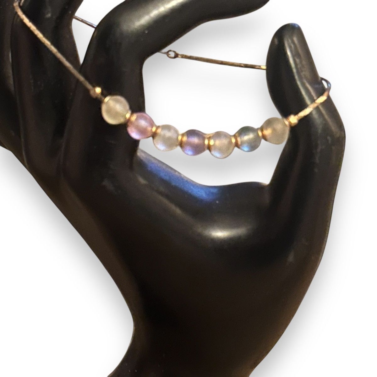 Vintage Vintage gold tone glass bead bracelet Size ONE SIZE - 3 Thumbnail