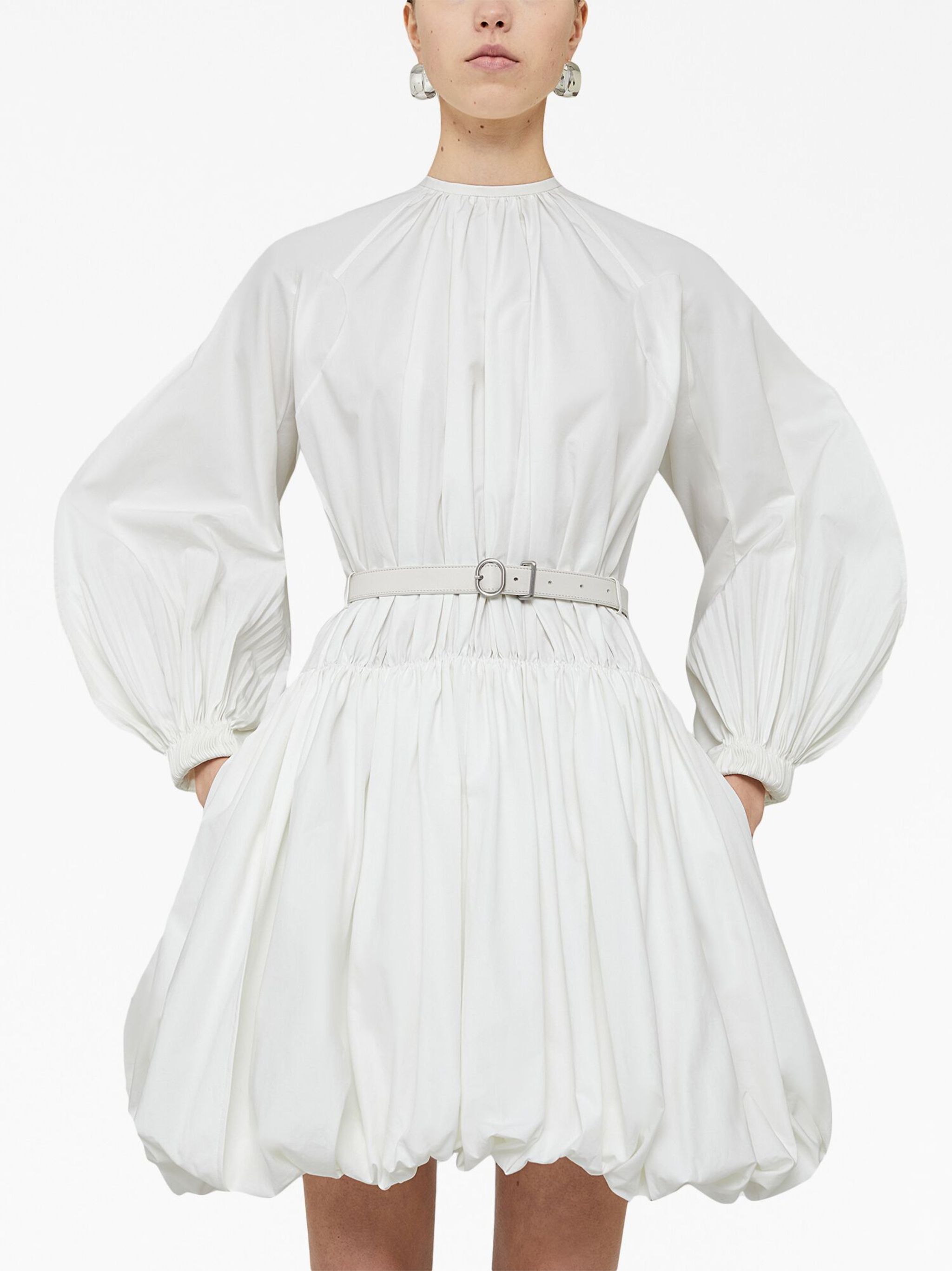 Jil Sander o1loc1c1124 Dress in White Size S / US 4 / IT 40 - 3 Thumbnail
