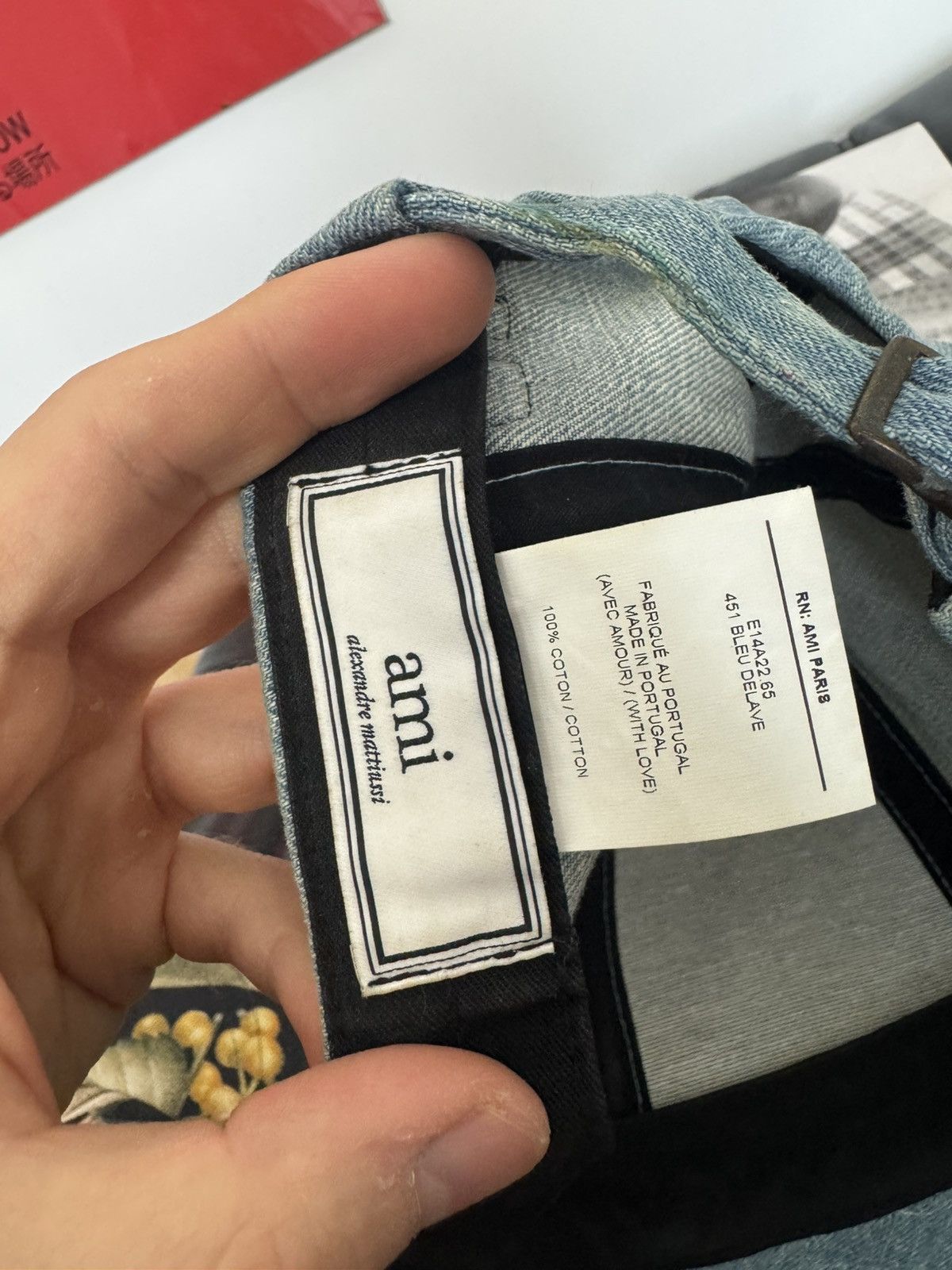AMI AMI Paris Hat One Size Washed Blue Denim Jeans Hat Cap Rare Size ONE SIZE - 7 Thumbnail