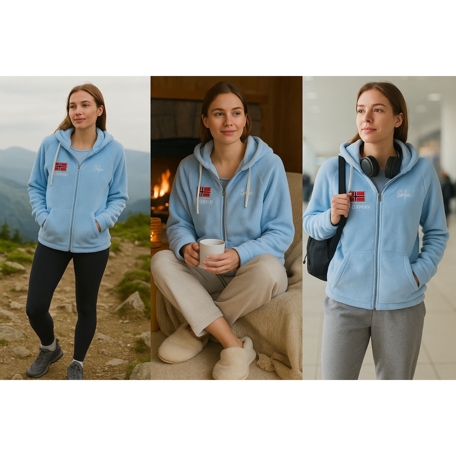 Other Sefa Norway Women Comfy Zipup sweatshirt M Soft cozy Athleis Size M / US 6-8 / IT 42-44 - 1 Thumbnail