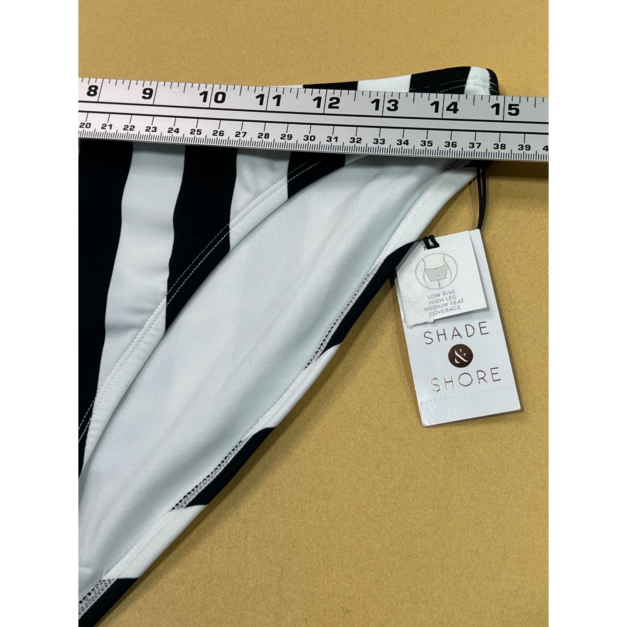 Other Shade & Shore -Women's Striped Medium Coverage Bikini Bottom Size ONE SIZE - 5 Thumbnail