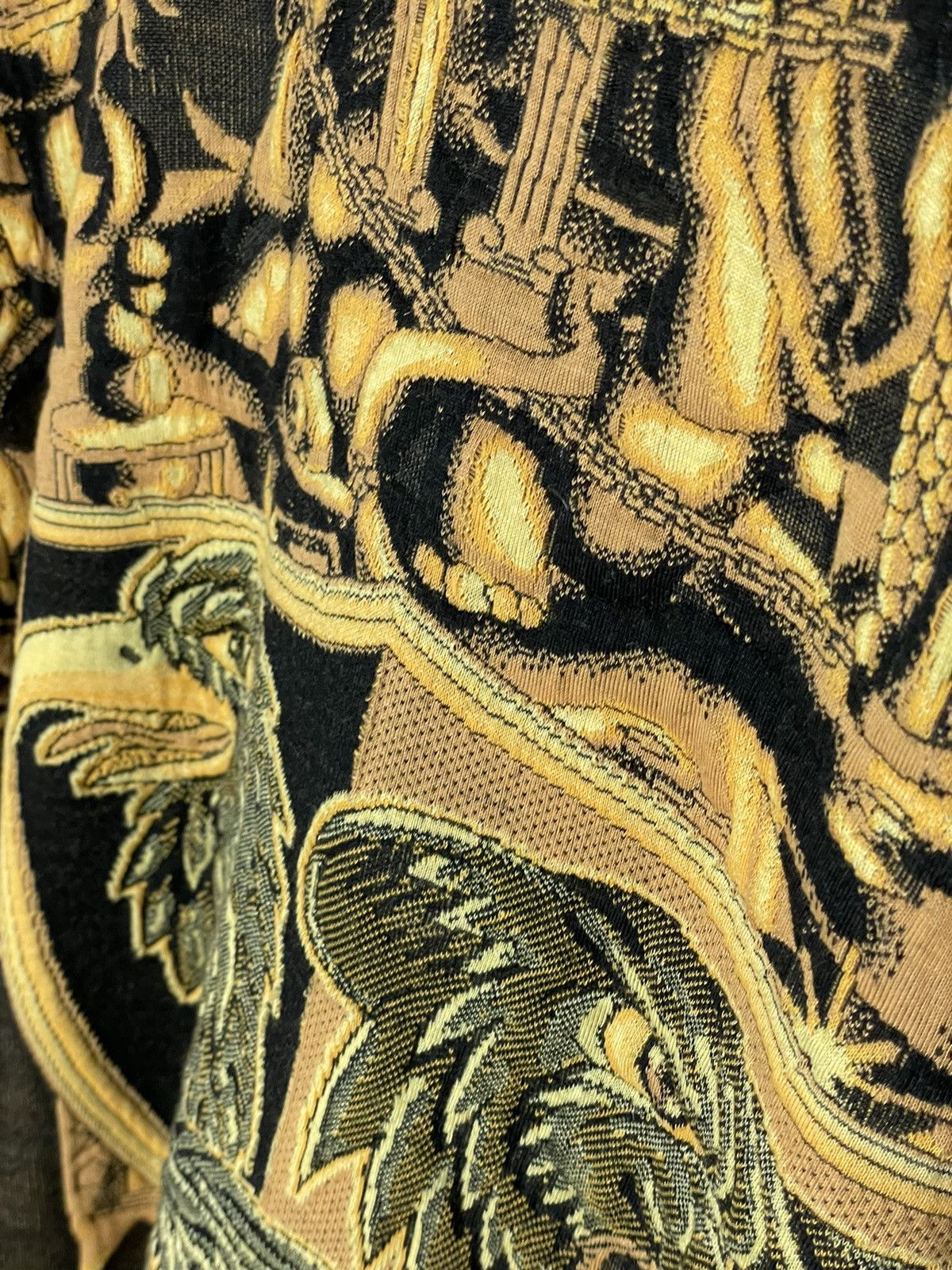 Japanese Brand ZARA Embroidered Velvet Bomber Jacket Yellow Size US L / EU 52-54 / 3 - 16 Thumbnail