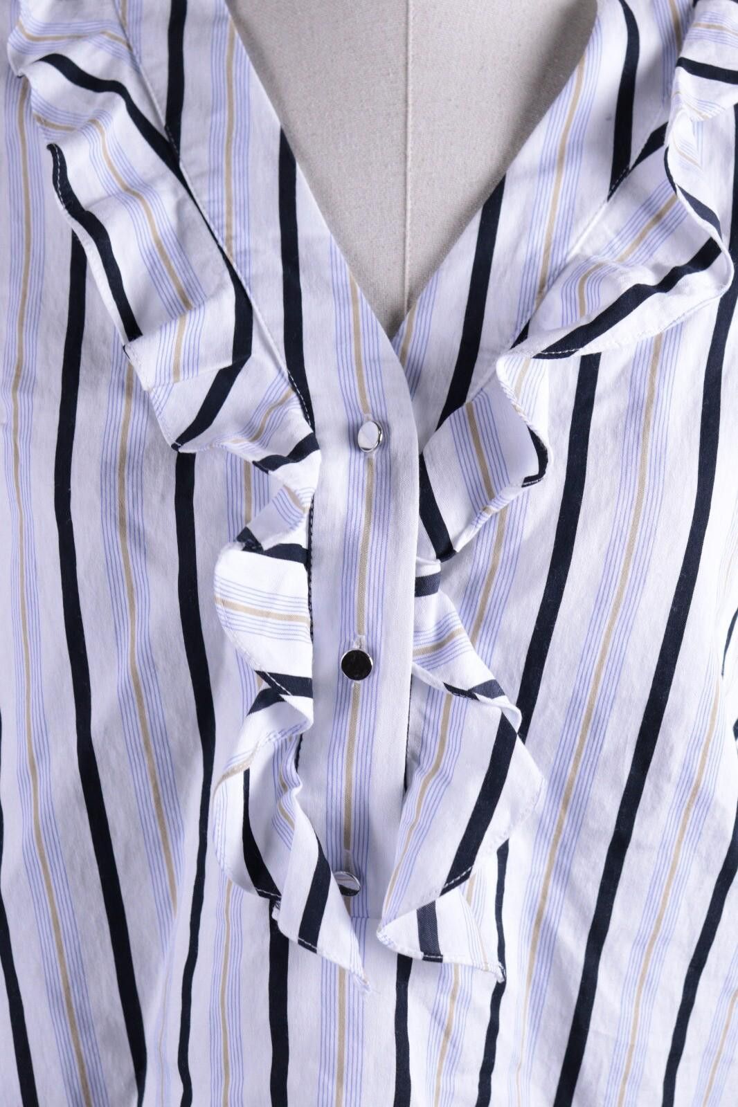 Designer Claudie Pierlot Paris White Lagenlook Blouse Shirt Sz 36 / S Size S / US 4 / IT 40 - 4 Thumbnail