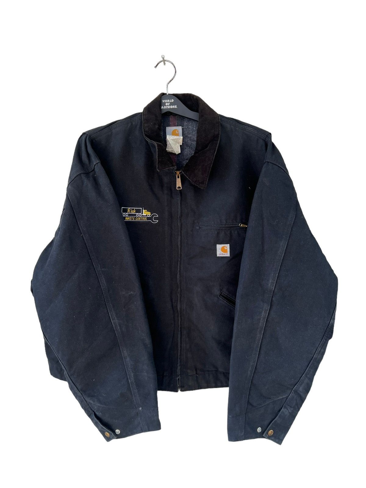 Carhartt Vintage 90s Carhartt Detroit Dusty Black Denim Jacket XXL Size US XXL / EU 58 / 5 - 6 Thumbnail