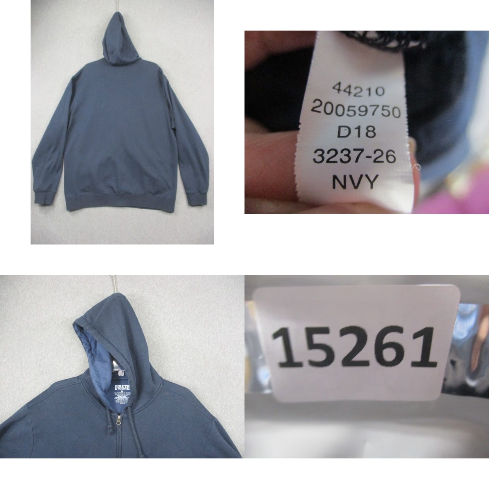 Vintage Duluth Fleece Lined Hooded Jacket XL Men's Navy Blue Size US XL / EU 56 / 4 - 8 Thumbnail