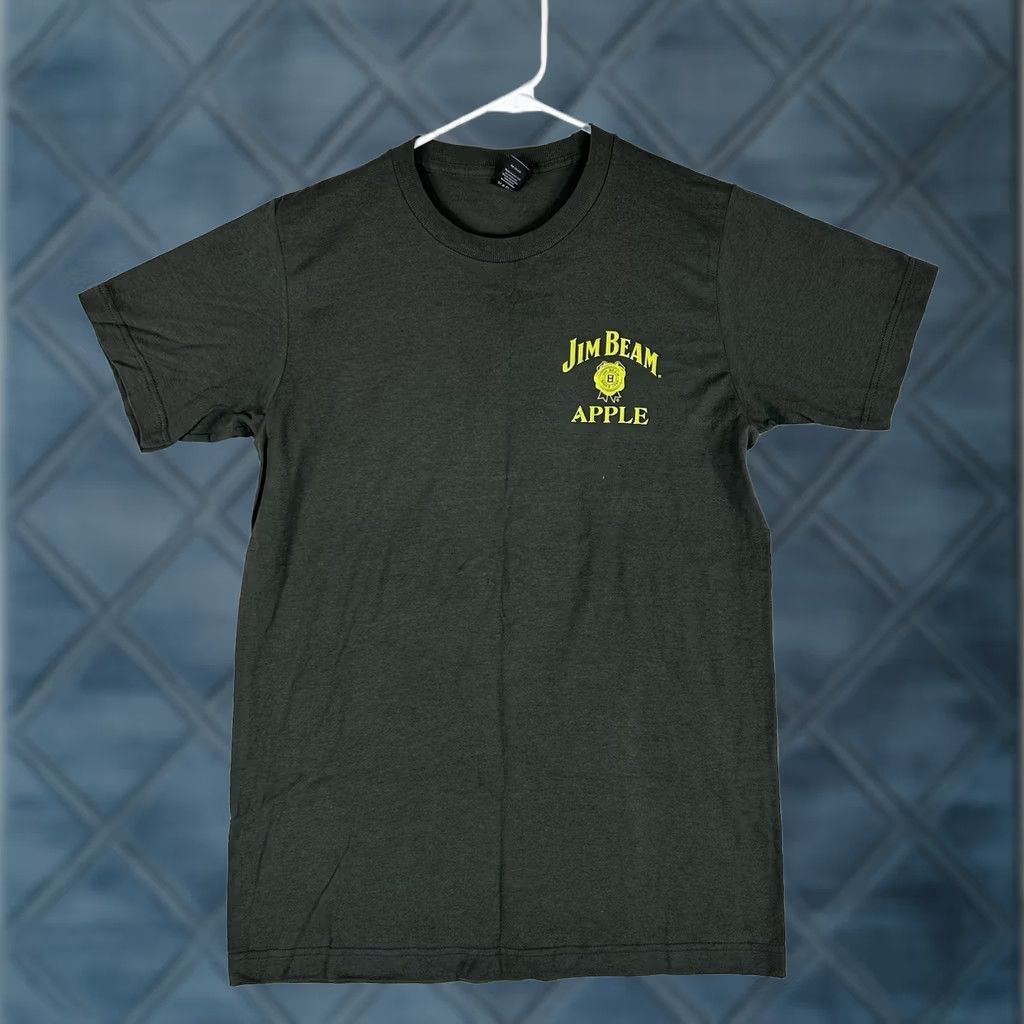 Apple Jim Beam Whiskey Apple Short Sleeve T-shirt Mens Small Gray Logo Graphic Print Cotton Crew Neck T-Shirt Casual Top Size US S / EU 44-46 / 1 - 1 Thumbnail