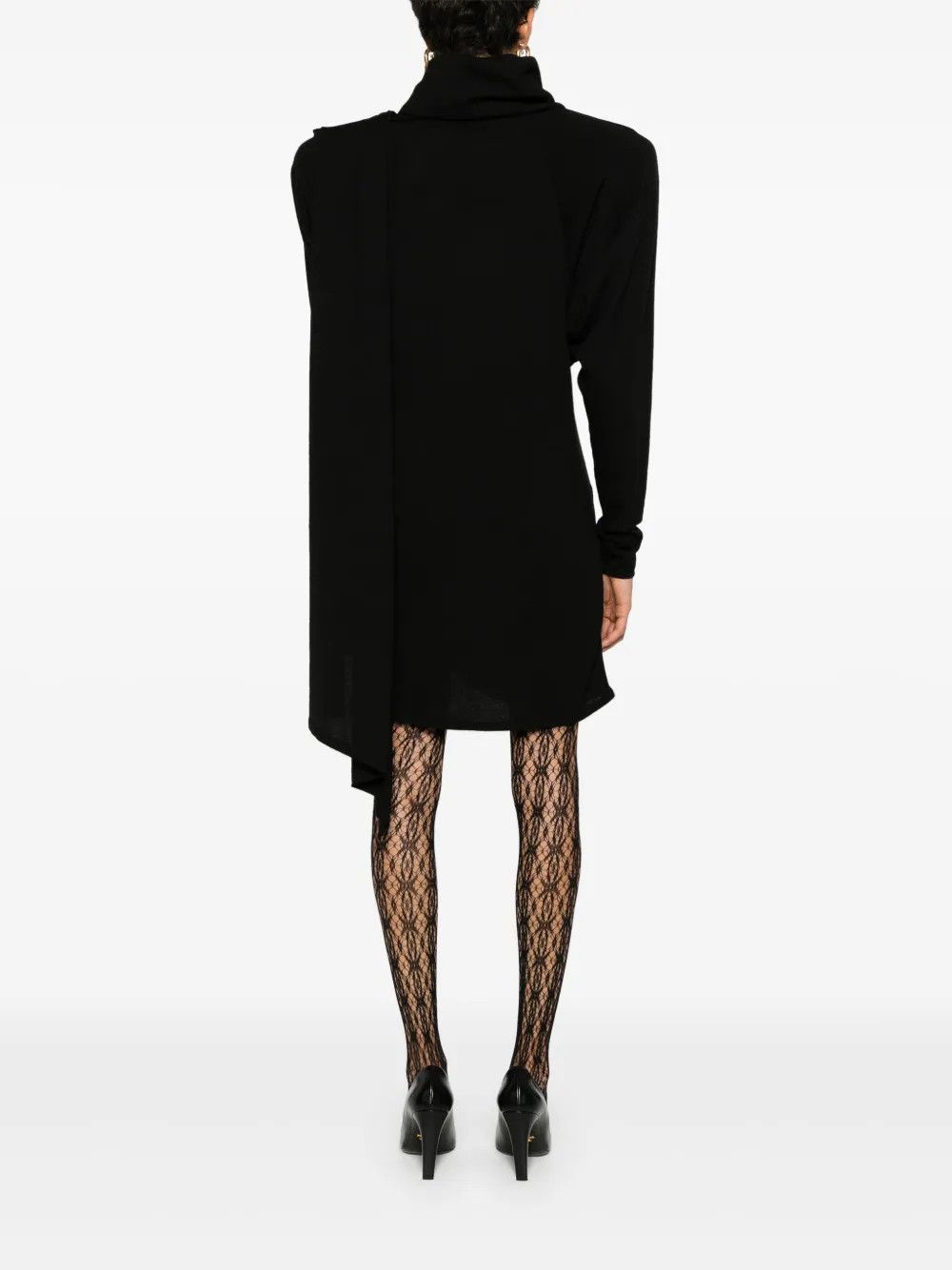 Saint Laurent Paris o1y0126 Mini Dress in Black Size M / US 6-8 / IT 42-44 - 4 Thumbnail
