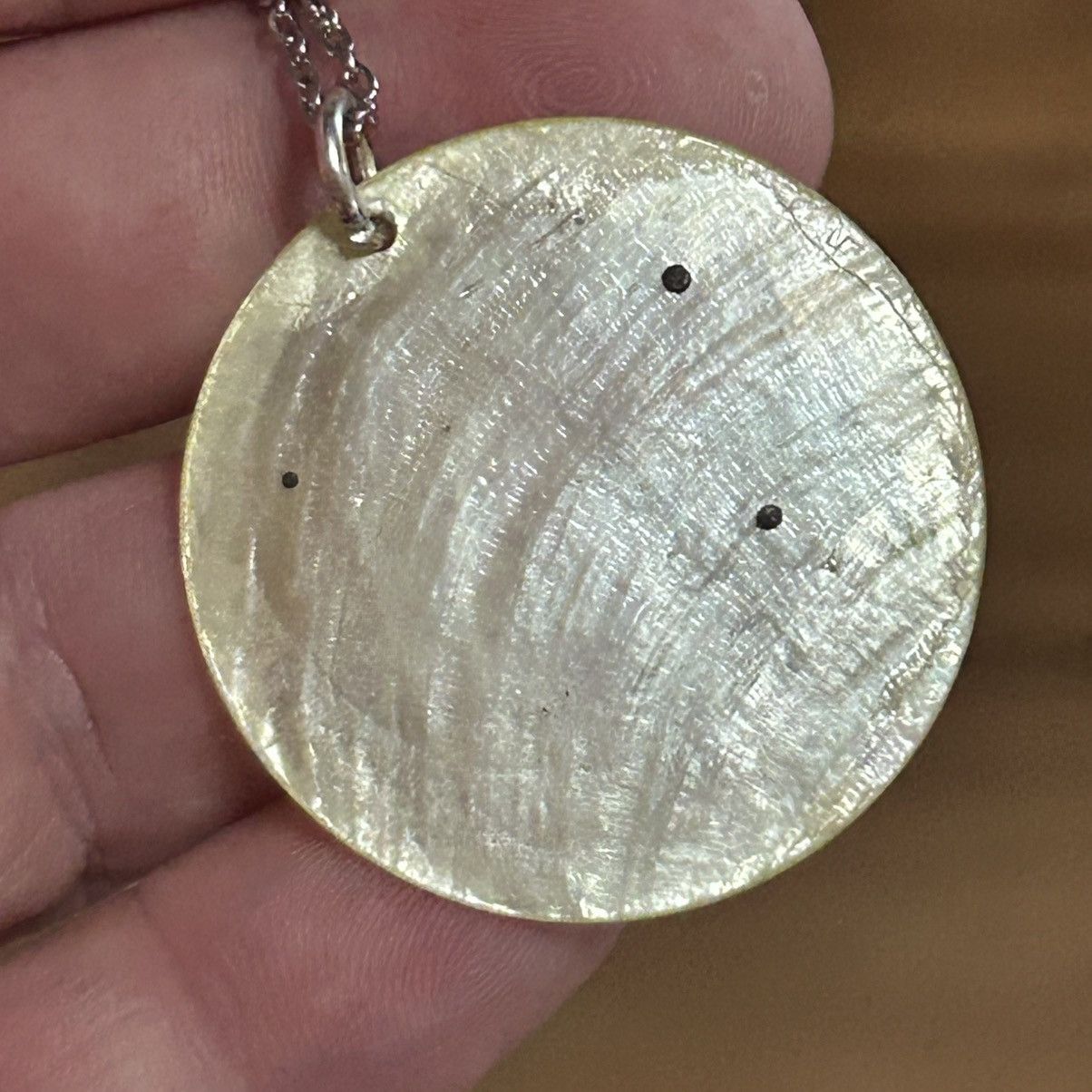 Handmade Handcrafted salvaged vintage mother of pearl necklace Size ONE SIZE - 5 Thumbnail
