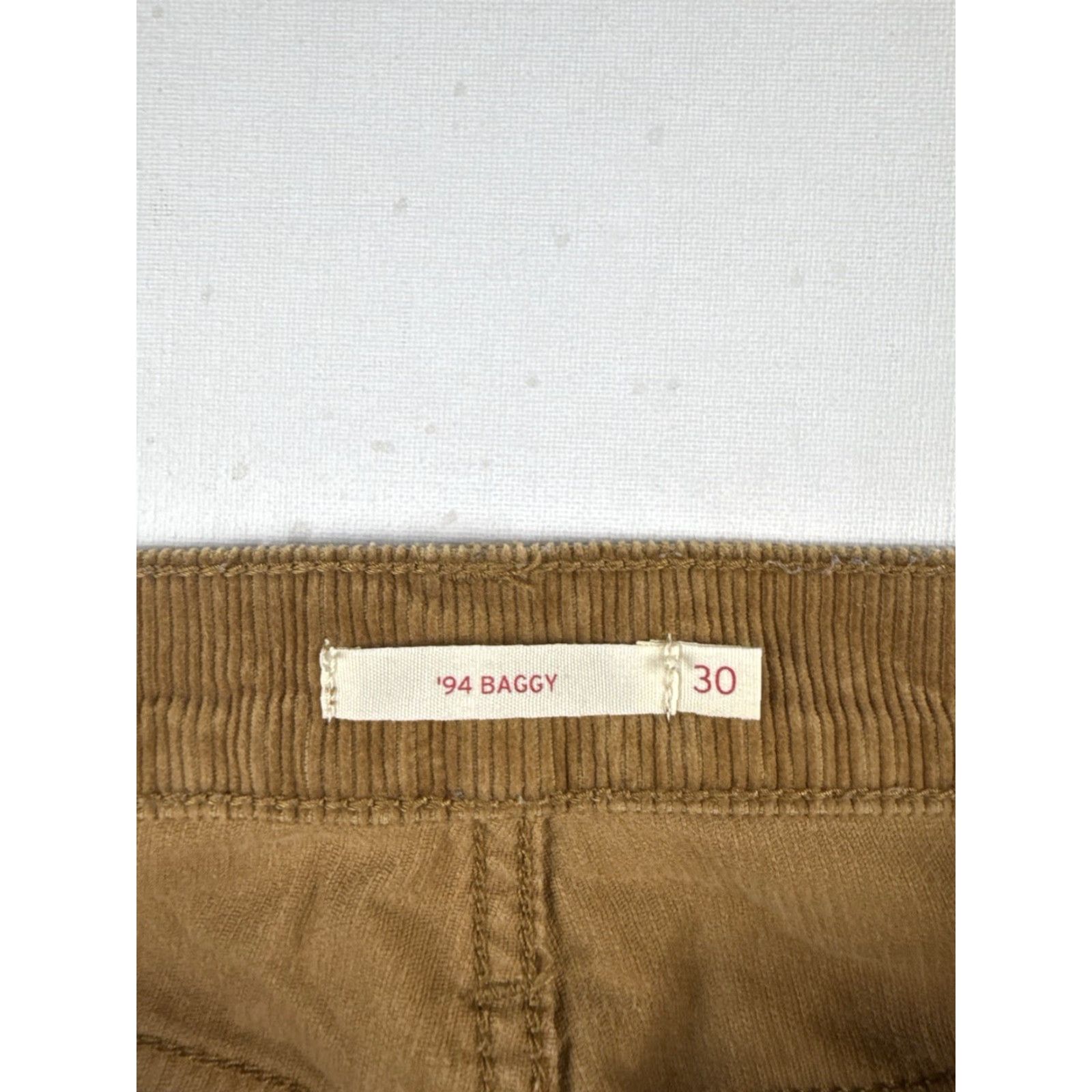 Levi's Levi's Women's 94 Baggy Dark Tan Corduroy Pants - Size 30x32 Size 30" / US 8 / IT 44 - 3 Thumbnail