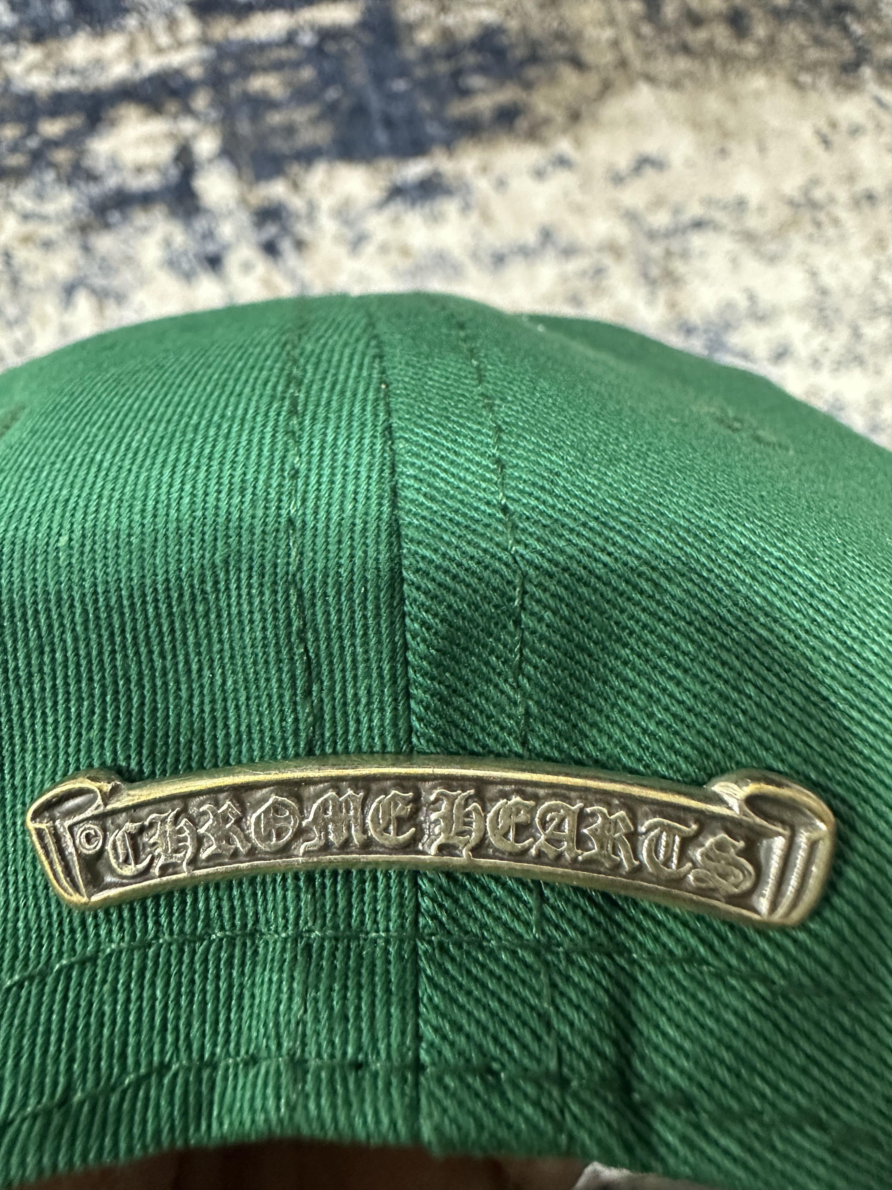 Chrome Hearts Chrome Hearts Matty Boy Leather Space Patch Green Hat Size ONE SIZE - 5 Thumbnail