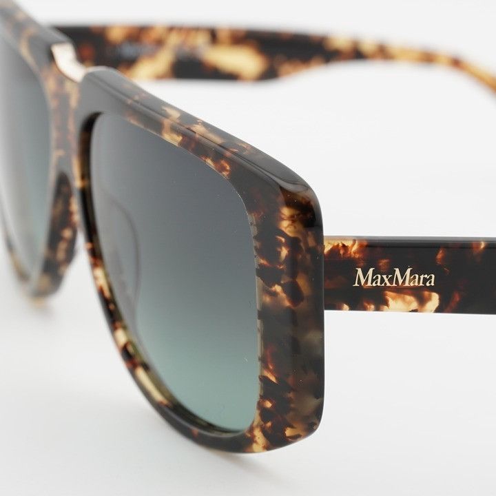 Max Mara Max Mara SPARK1 MM0075 52P Sunglasses Havana Shield Frame Size ONE SIZE - 3 Thumbnail