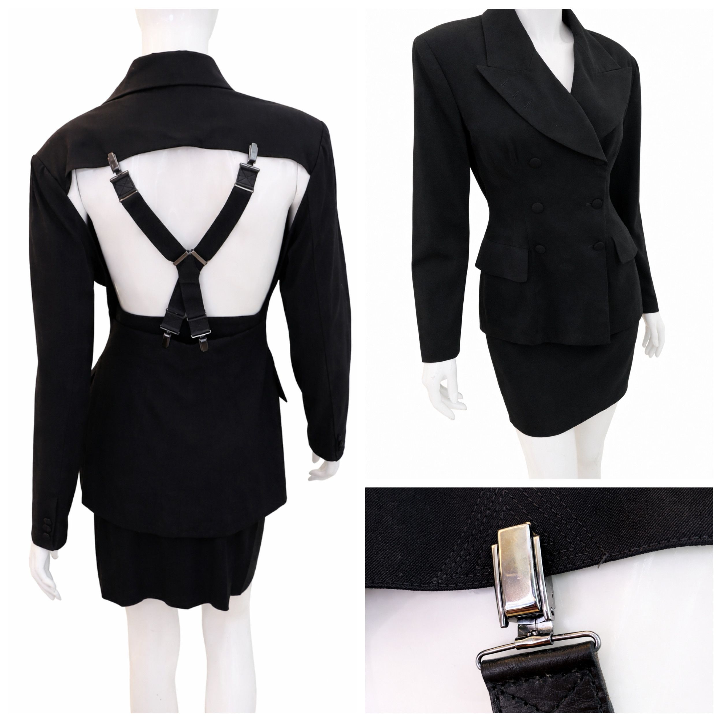 plein sud Plein Sud Archive Cut-Out Panel Strap Back Jacket Skirt Suit Size L / US 10 / IT 46 - 1 Thumbnail