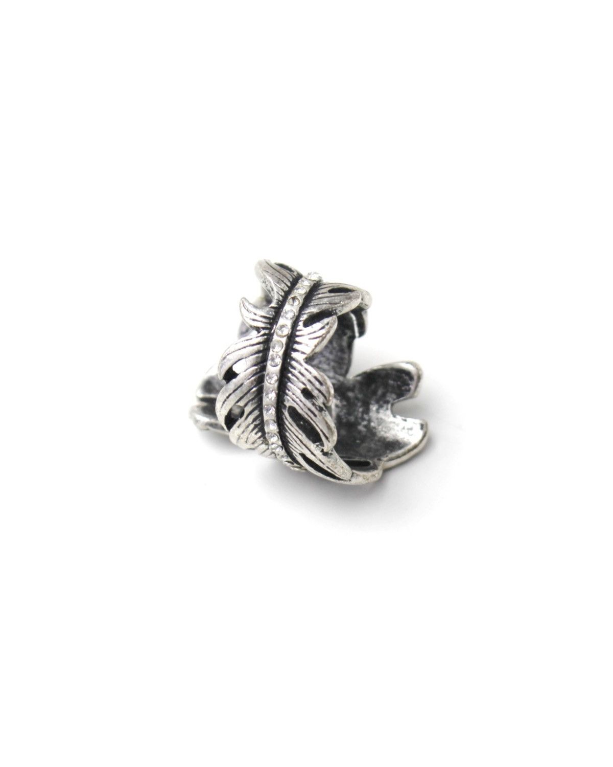 Vintage 2000S JAPANESE MADE FEATHER EMBRACE SILVER-PLATED RING Size ONE SIZE - 3 Thumbnail