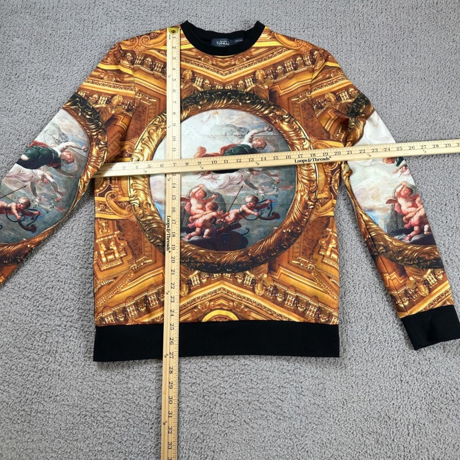 Topman Topman Baroque Cherub Art Print Sweatshirt Mens S Topshop Size US S / EU 44-46 / 1 - 2 Thumbnail