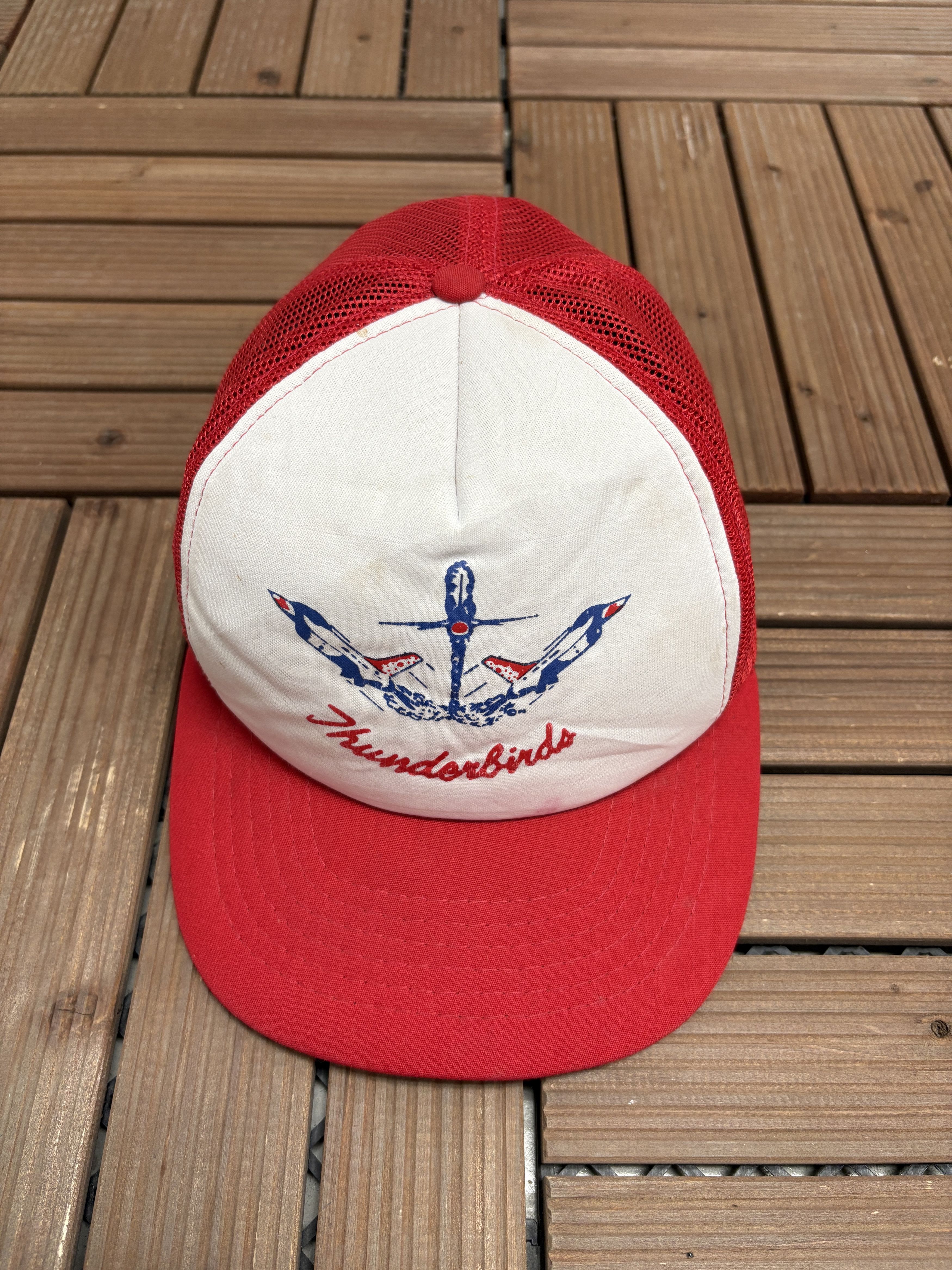 Vintage US Air Force Thunderbirds Vintage White Trucker Hat Size ONE SIZE - 2 Thumbnail