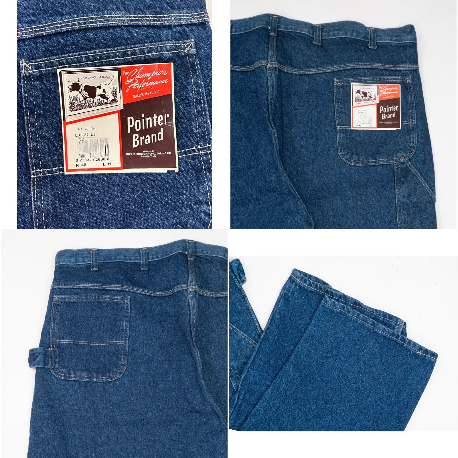 Carhartt VINTAGE True VTG Workwear 80s Pointer Brand Carhartt Style Carpenter Jeans 48x32 NEW USA Denim Blue 5-Pocket Men Regular Zipper Wool? (no) Size US 32 / EU 48 - 9 Thumbnail