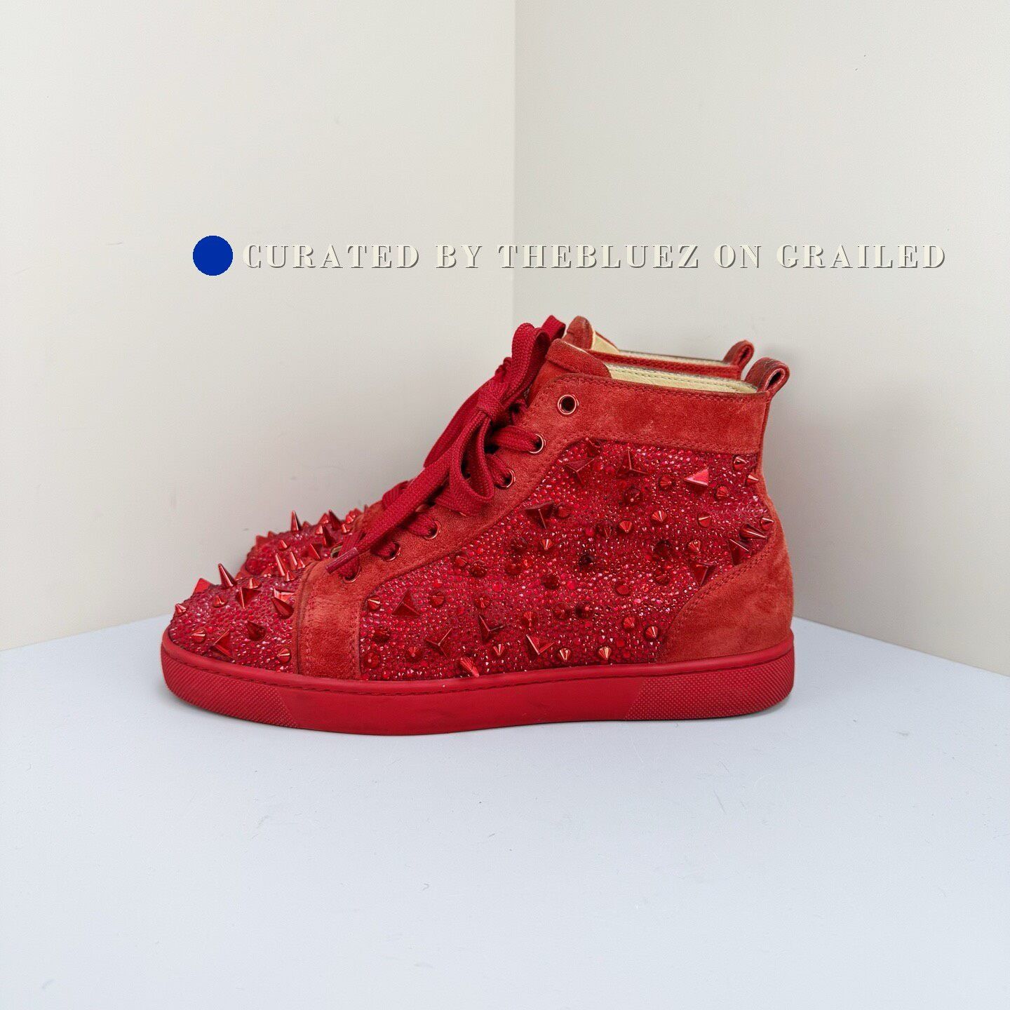 Christian Louboutin Christian Louboutin Red Crystal Casual Shoes Size US 8.5 / IT 38.5 - 1 Thumbnail